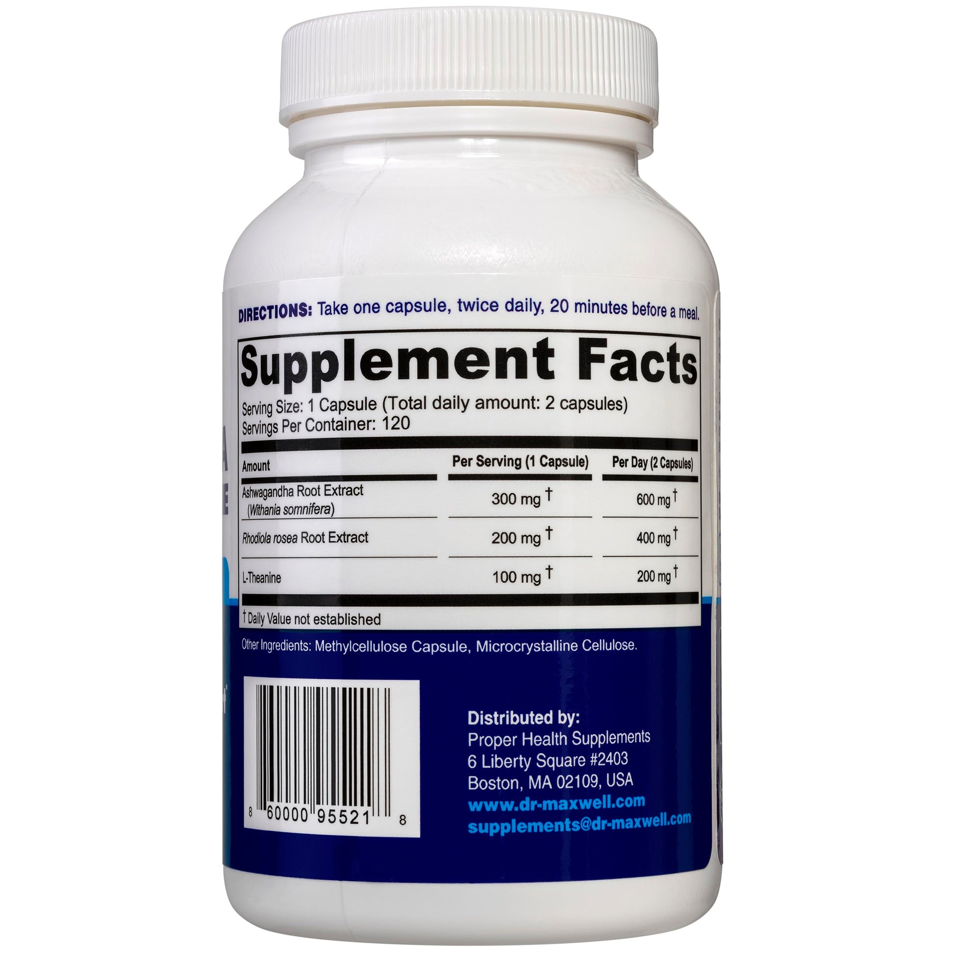 Dr. Maxwell Cortisol Manager Supplement, Supports Relaxation, Mood & Sleep in Times of Occasional Stress, Ashwagandha Rhodiola Adaptogens, Helps Maintain Normal Cortisol Levels, 120 Capsules Dr. MaxwellAu supplements