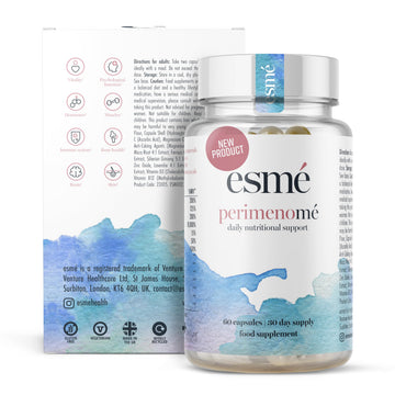 Esme Menopause Supplements Perimenopause Supplements 1 Month Supply - Daily Support for The Early Stage of Menopause – 60 Capsules - Includes Ashwagandha, Vitamins and Red Clover EsmeAu supplements