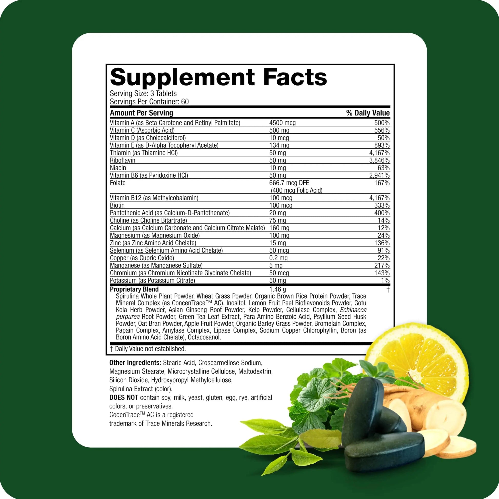 Life's Fortune Multivitamin & Mineral Supplement, Daily Natural Energy Source for Men & Women, with Superfood Greens Life's FortuneAu supplements