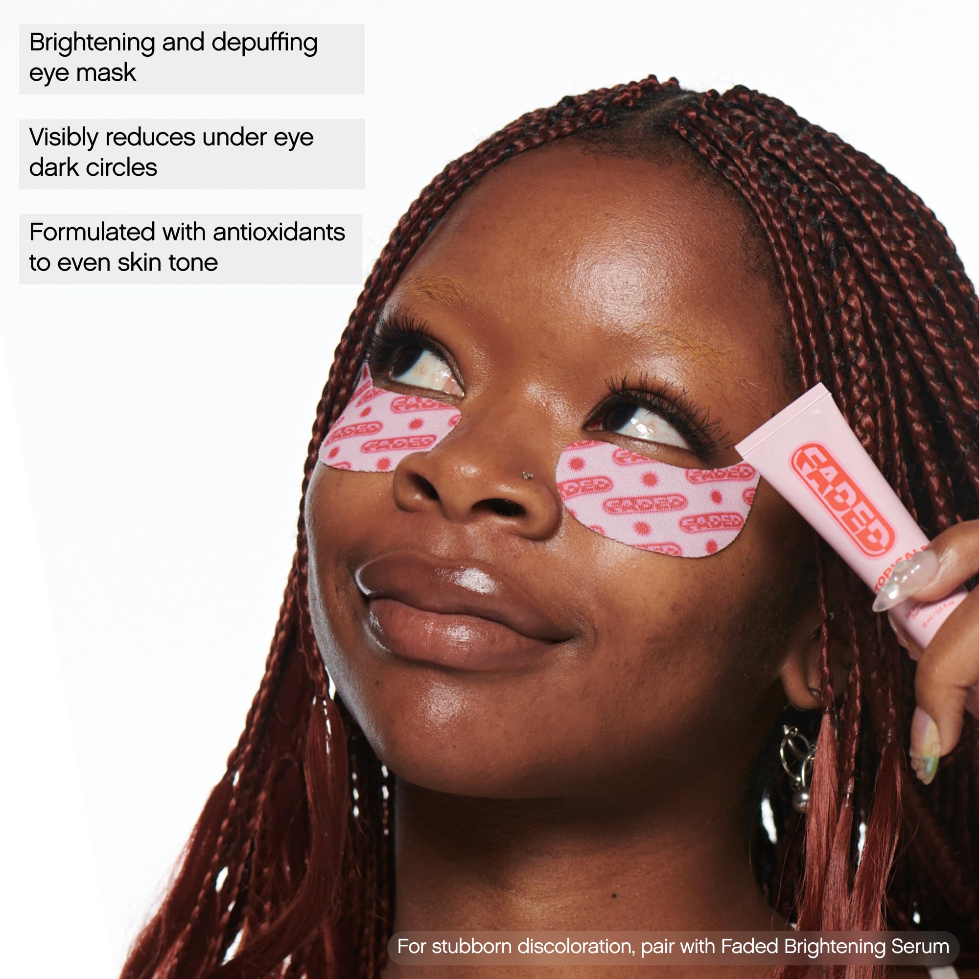 Topicals Faded Brightening Under Eye Masks | Patches to Depuff, Hydrate, Brighten and Cool | Reduce Dark Circles and Fine Lines | Contains Kojic Acid, Caffeine and Niacinamide (Set of 6) TopicalsAu supplements