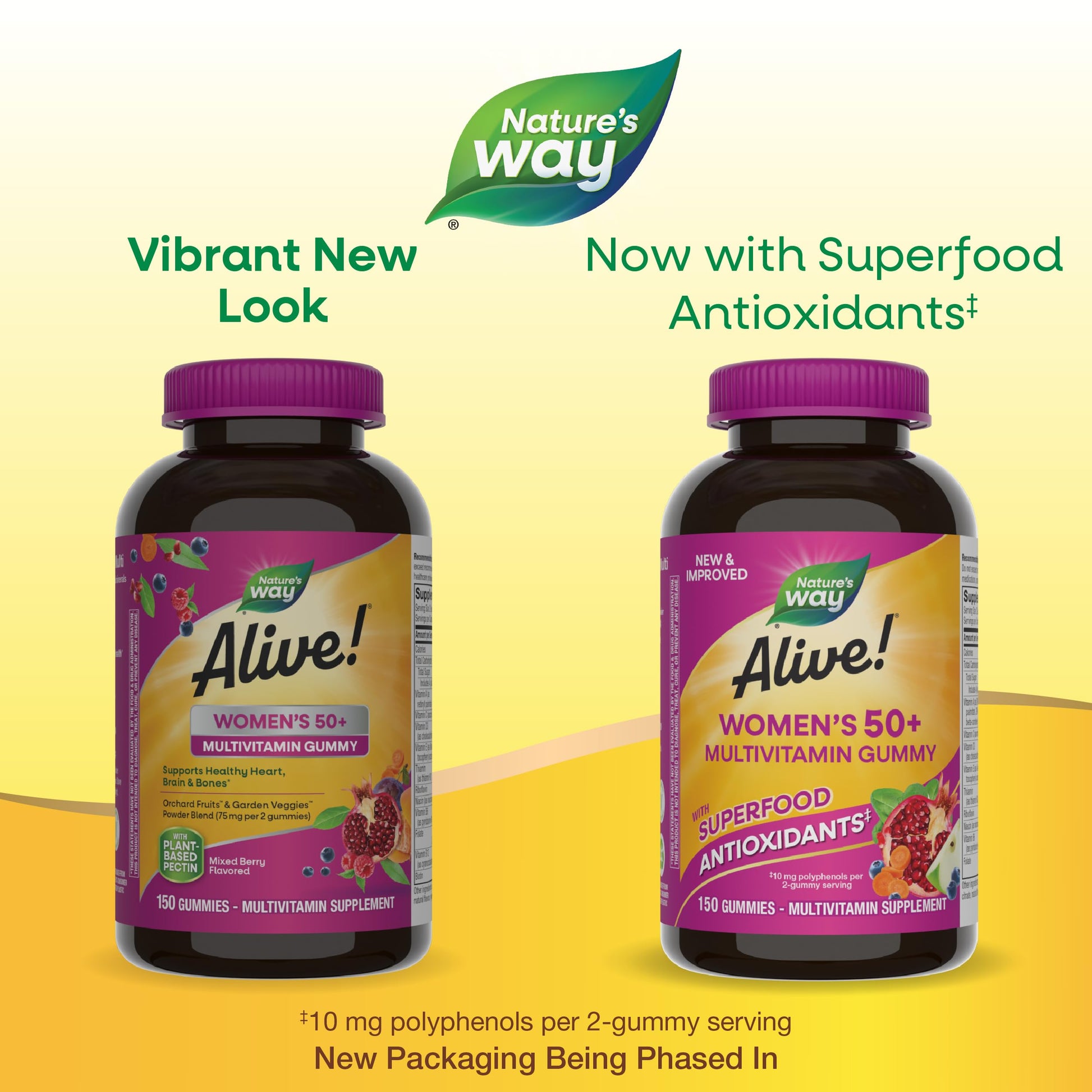 Nature's Way Alive! Women's 50+ Daily Gummy Multivitamins, Women's Supplements, Supports Healthy Heart, Brain & Bones Nature's WayAu supplements
