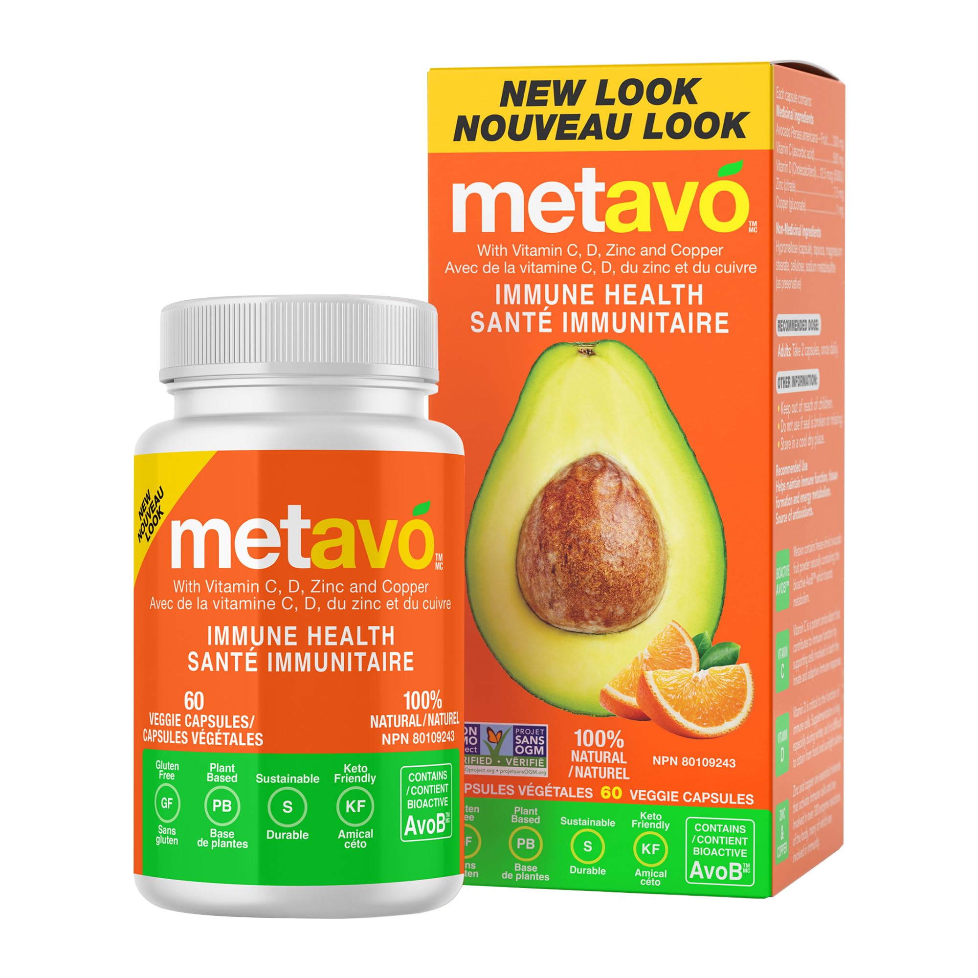 Metavo Immune Health - Natural Immune Support Supplement, Essential Zinc Supplements for Men & Women Enriched with Vitamin C, D & Copper, 60 Vegan Capsules, 30 Servings MetavoAu supplements