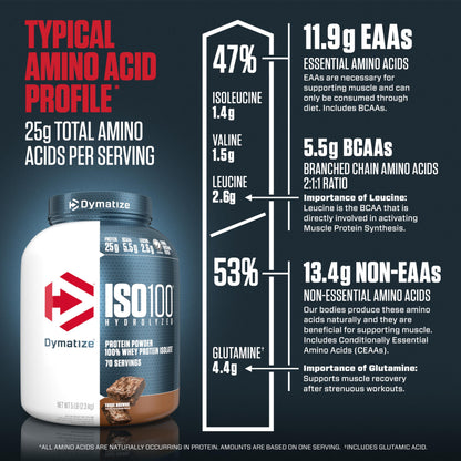 Dymatize ISO100 Hydrolyzed Protein Powder, 100% Whey Isolate Protein, 25g of Protein DymatizeUS supplements