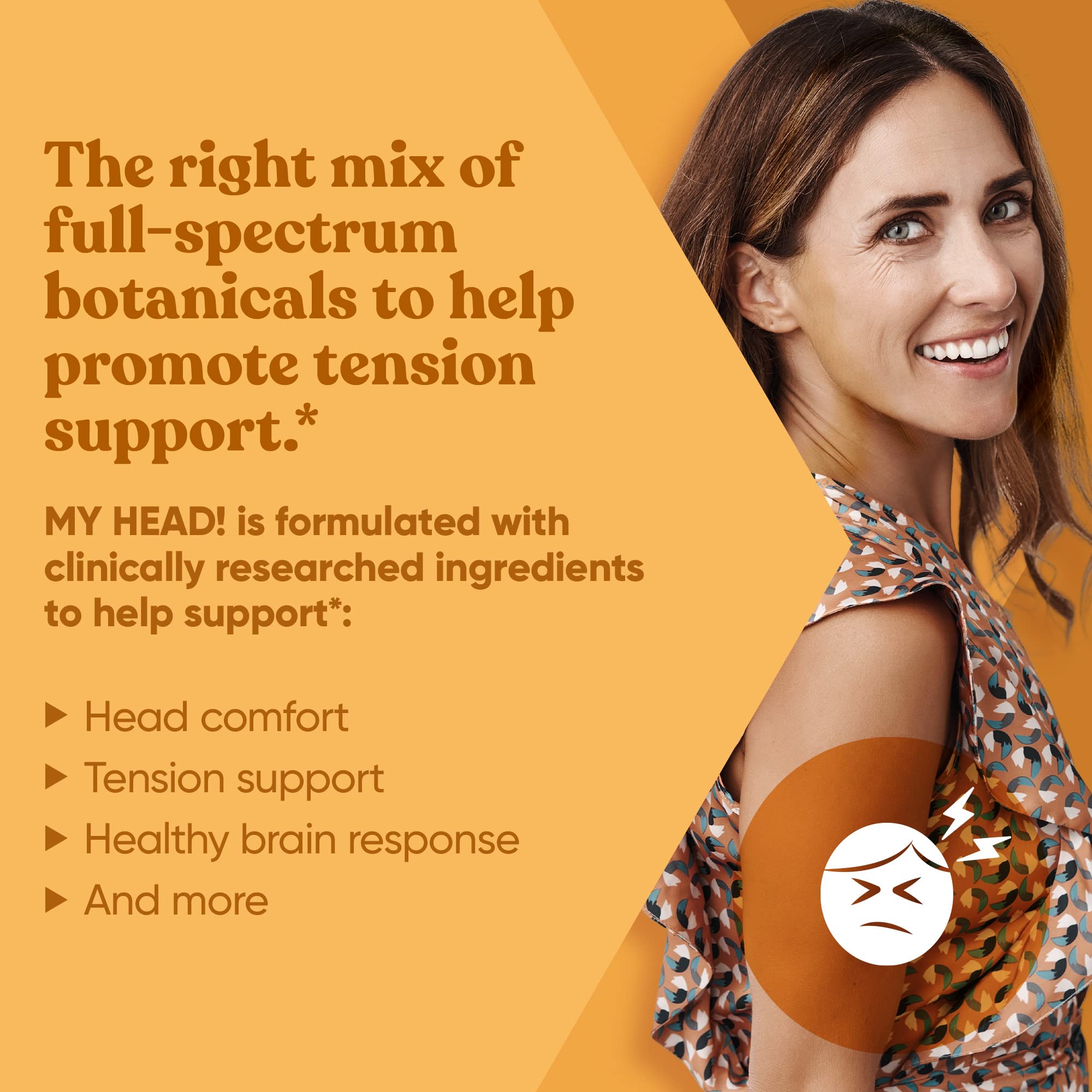 My Head! Headache Vitamins – Sensitivity, Tension, Comfort, Healthy Head Function for A Clear Mind – Fast acting Magnesium, Feverfew, Boswellia, Vitamin D, Ginger, & More – 60 Soft Capsules Eu NaturalAu supplements