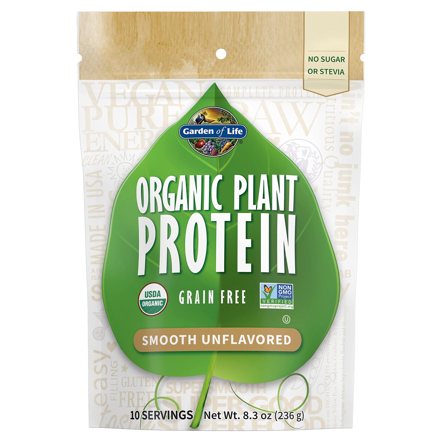 Garden of Life Organic Plant Based Protein Powder - Smooth Unflavored - Vegan Garden of LifeUS supplements