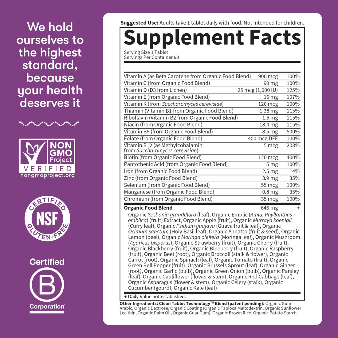 Garden of Life Organics Multivitamin for Women - Women's Once Daily Multi - Whole Food Multi with Iron, Biotin, Vegan Organic Womens Multivitamin Garden of LifeUS supplements