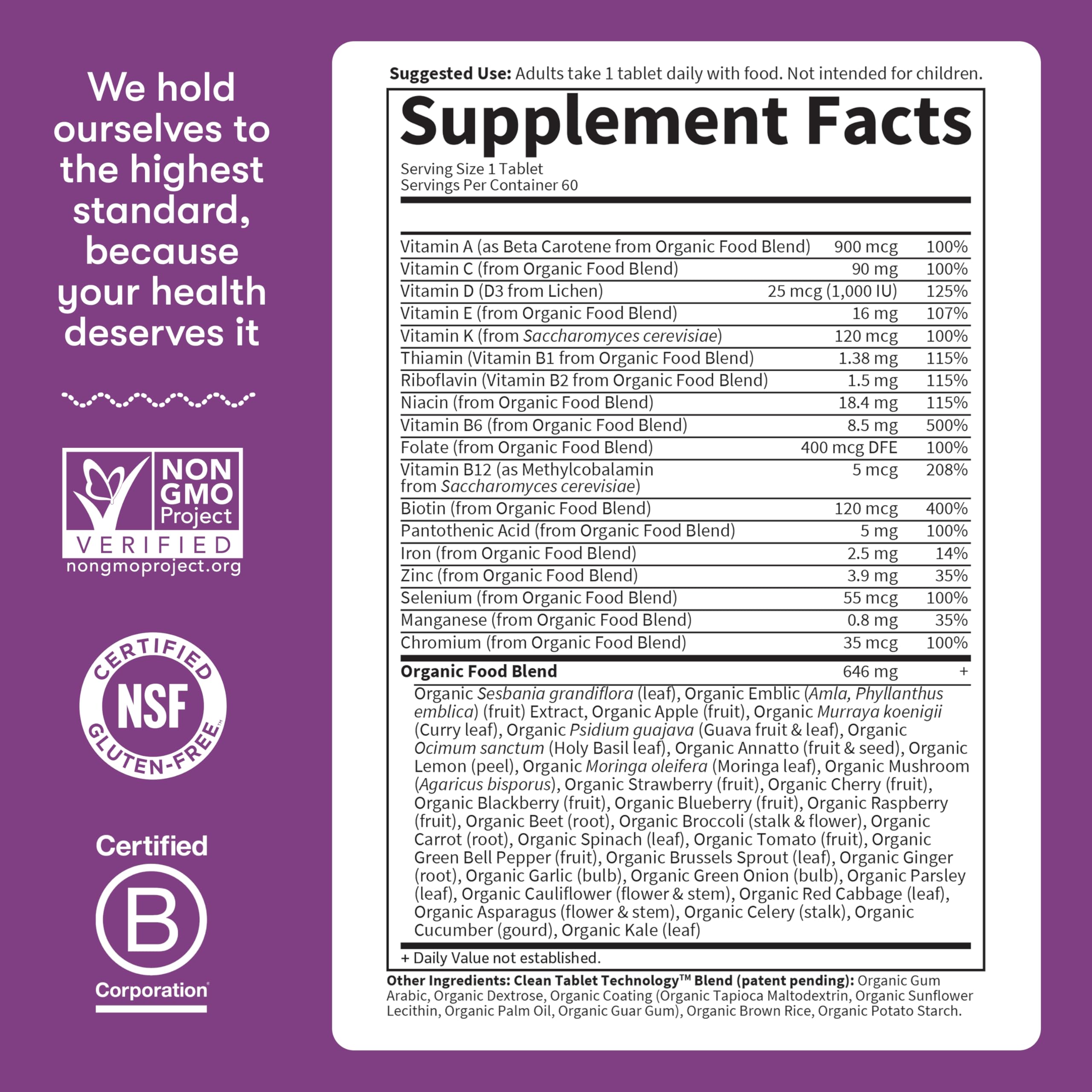 Garden of Life Organics Multivitamin for Women - Women's Once Daily Multi - Whole Food Multi with Iron, Biotin, Vegan Organic Womens Multivitamin Garden of LifeUS supplements