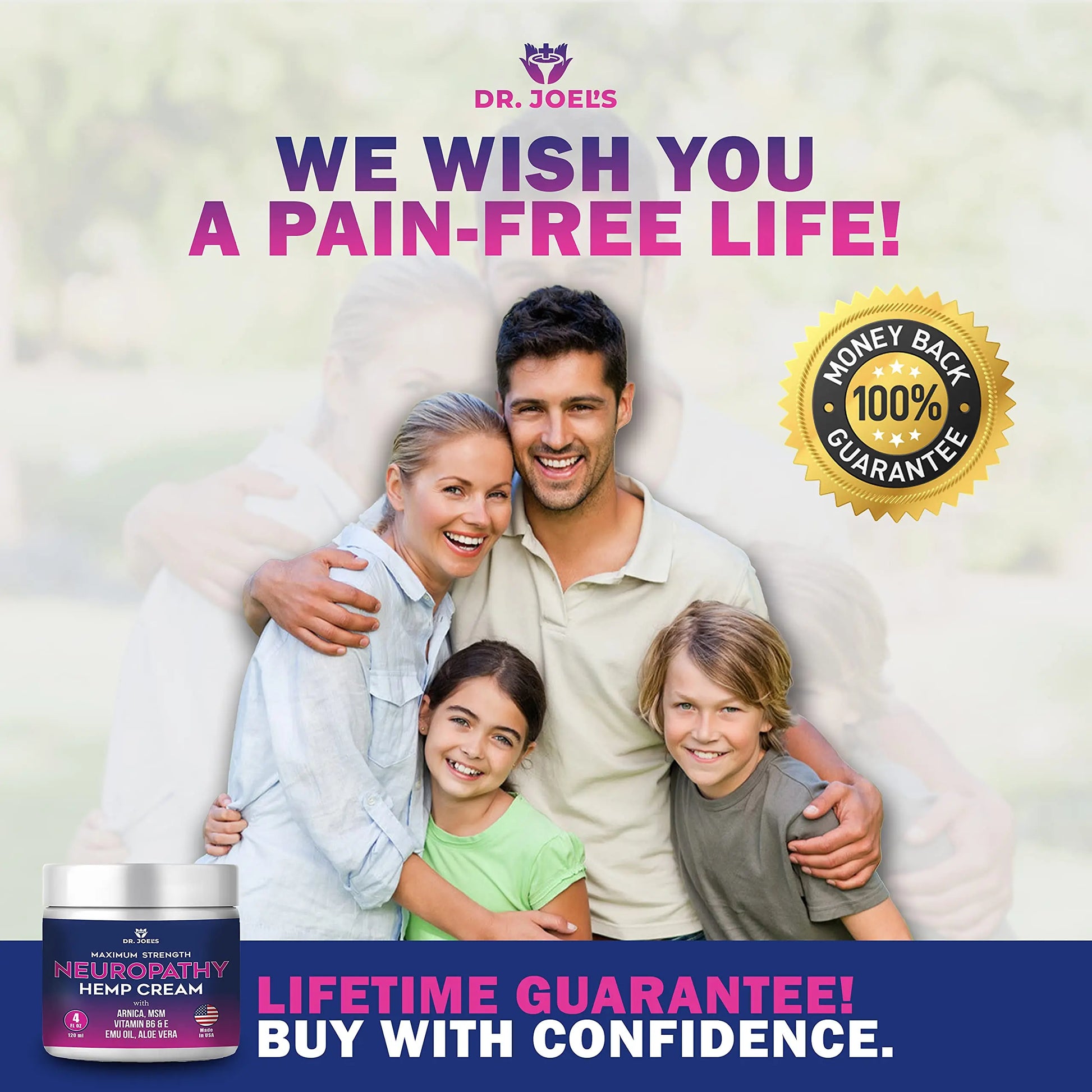 Dr. JOEL'S Neuropathy Nerve Relief Cream - Organic Neuropathy Support Cream for Feet, Hands, Legs and Toes - 4 OZ Value Pack- Made in USA Dr. JOEL'SAu supplements