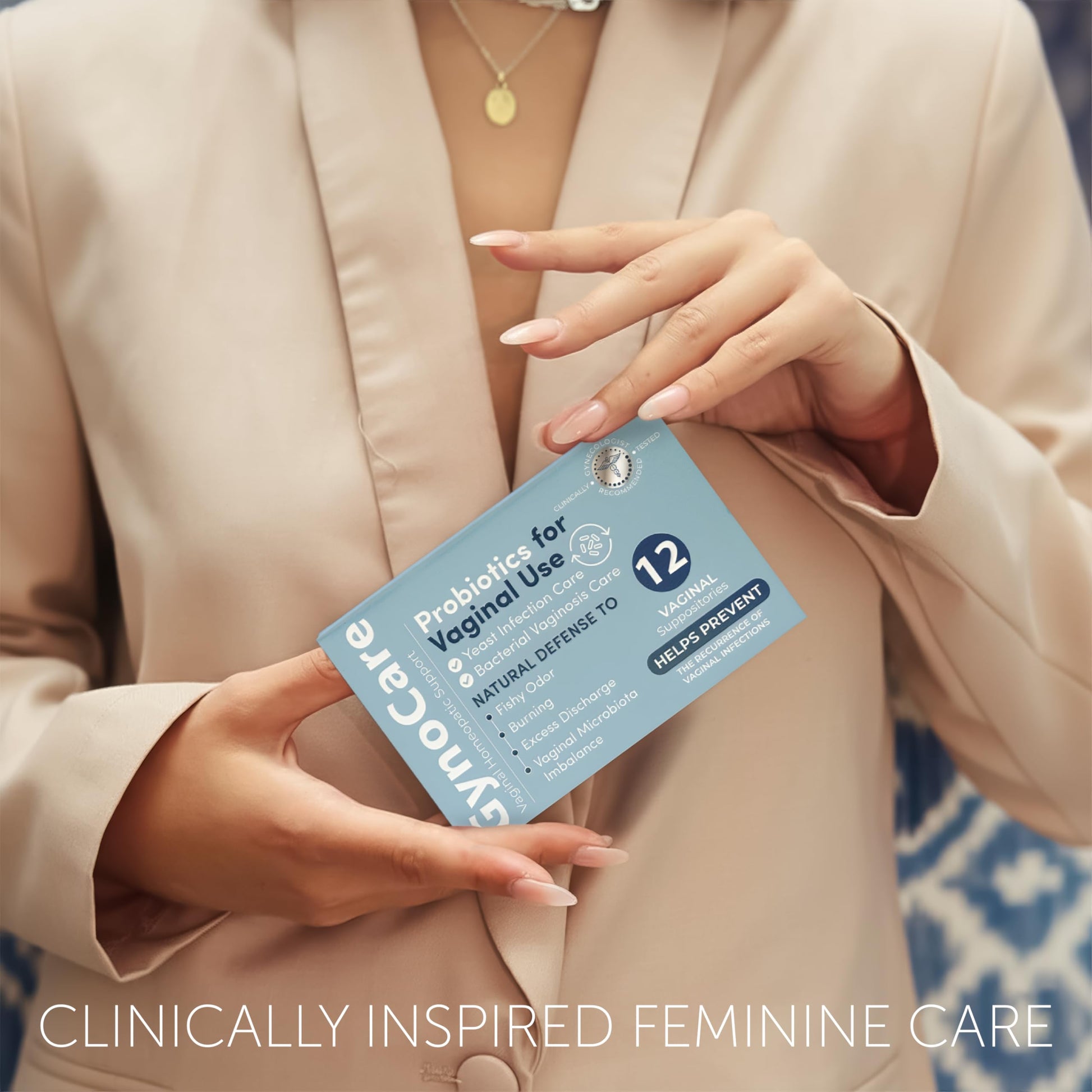 Vaginal Probiotics for Women | Boric Acid For Women | pH Balance for Women | Yeast Infection Care | Natural Defense Against Fishy Odor, Burning and Excess Discharge | 12 Vaginal Suppositories Terramed Just Think ComfortUS supplements