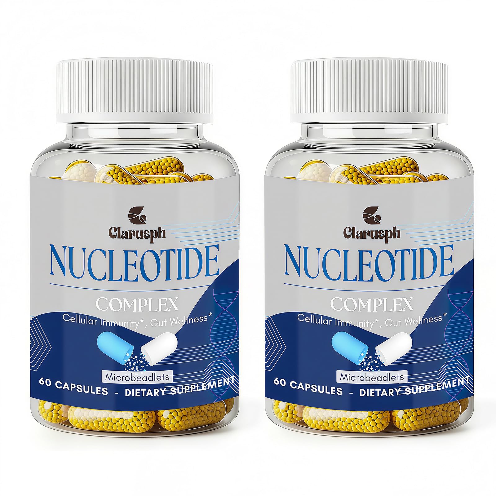Clarusph Immunity* Supplement, Immune* Nucleotide Complex Blend 400mg Including AMP, CMP, GMP, UMP, Nucleo Immune*, 120 Capsules ClarusphAu supplements