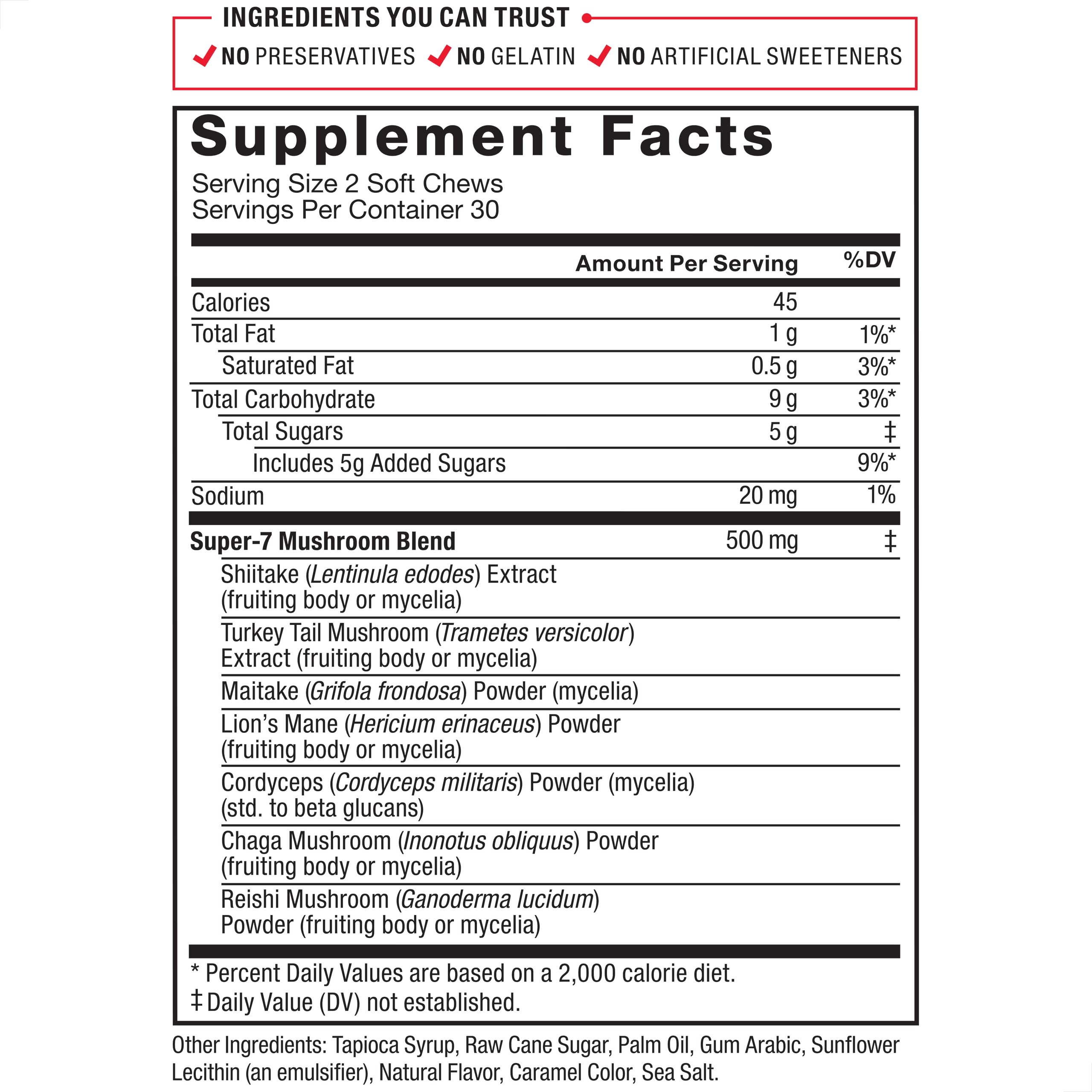 FORCE FACTOR Modern Mushrooms Soft Chews, Mushroom Supplement with Lions Mane Force FactorAu supplements