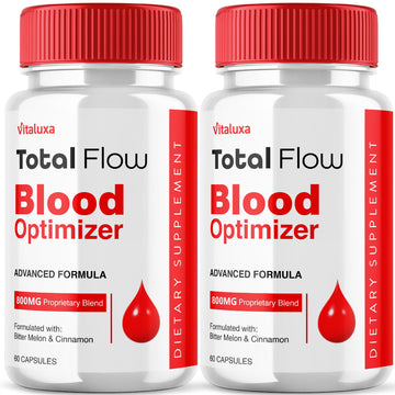 (2 Pack) Total Flow Blood Balance, TotalFlow Blood Support Capsules Supplement Advanced Formula All Natural Optimizer Maximum Strength Daily Health Wellness, TotalFlo Premium Blend Pills (120 Ct) VitaluxaAu supplements