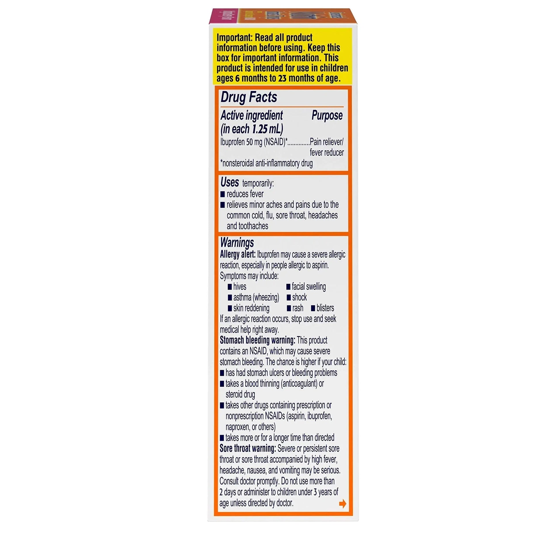 Concentrated Motrin Aspirin, 0.5 Fluid Ounce MotrinAu supplements