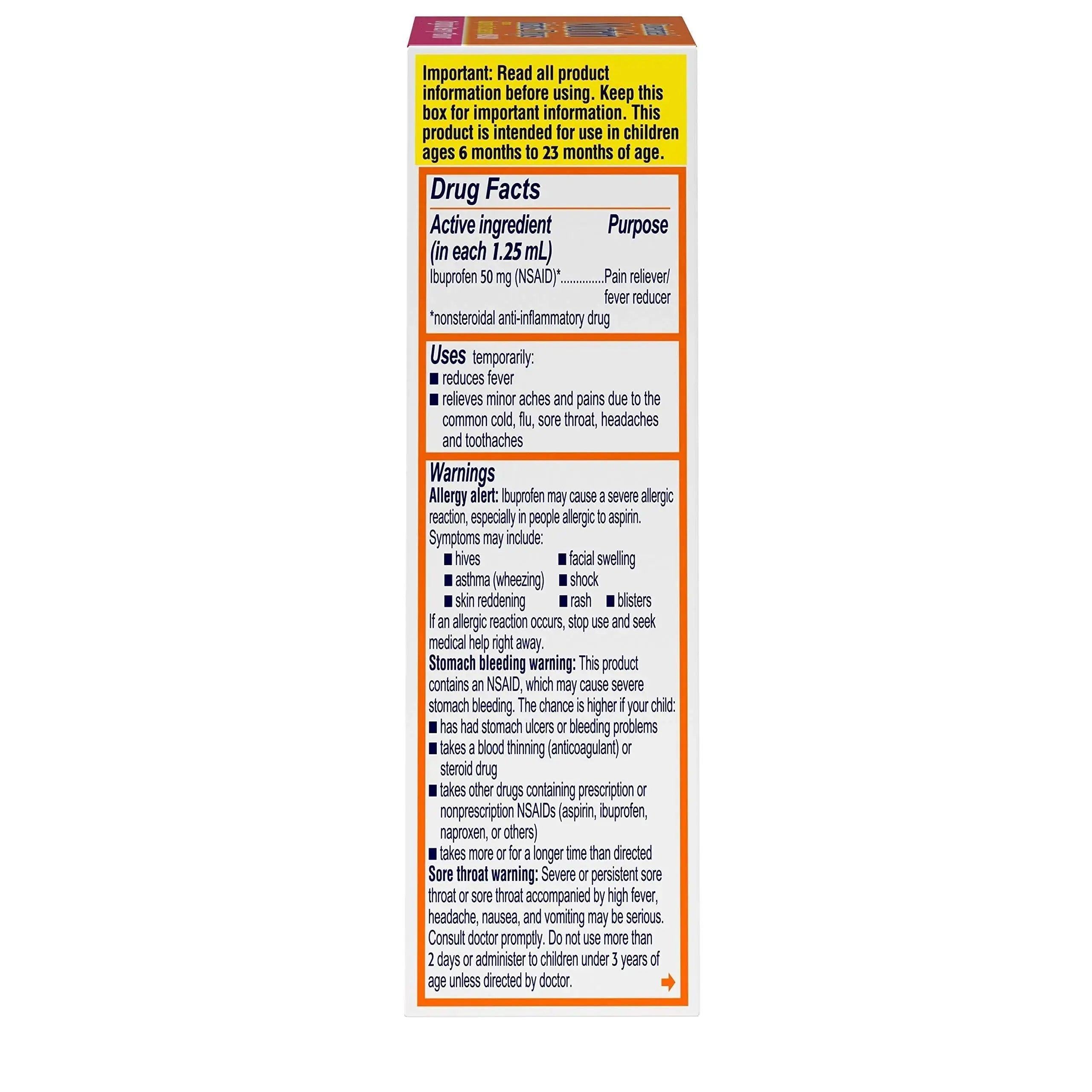 Concentrated Motrin Aspirin, 0.5 Fluid Ounce MotrinAu supplements