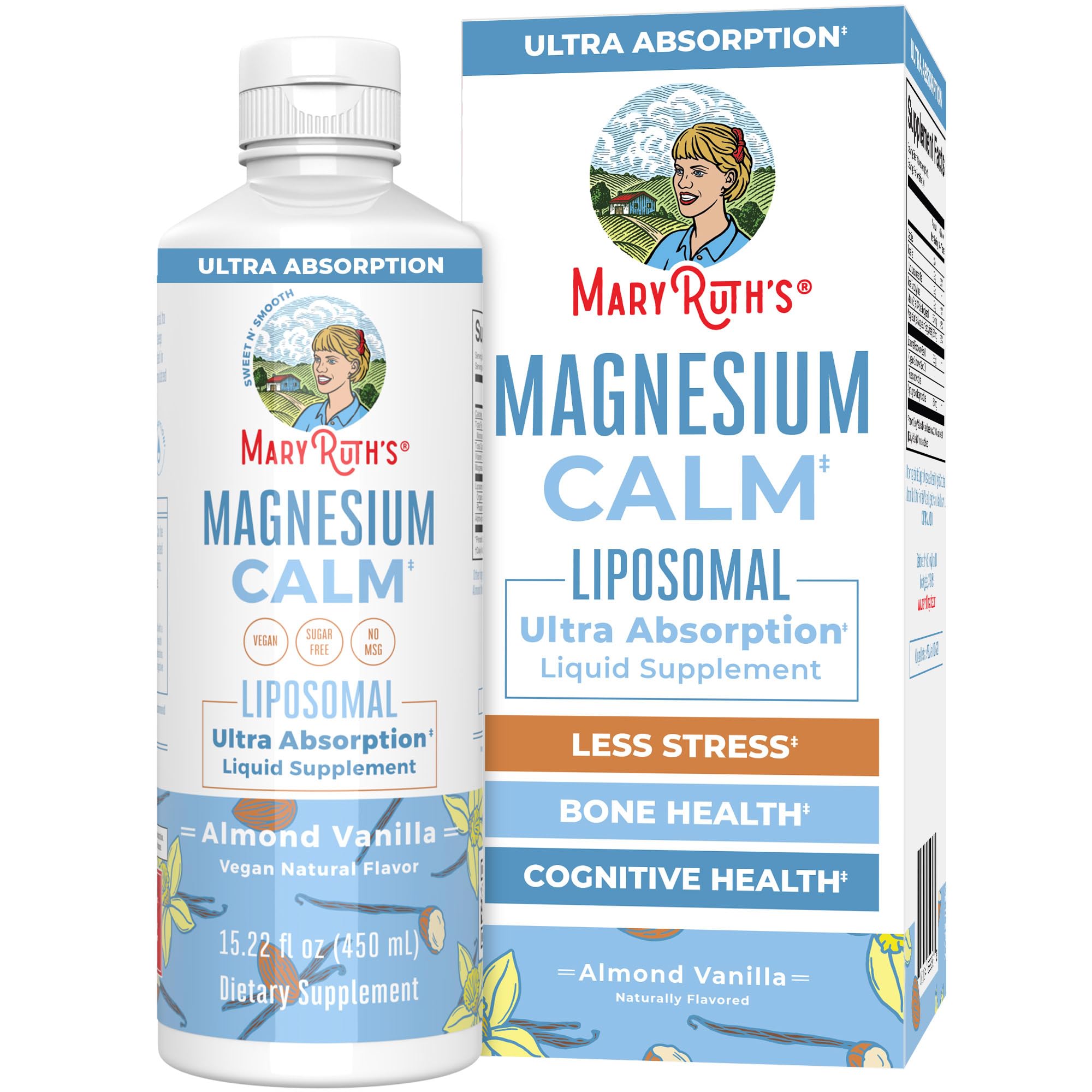 MaryRuth Organics Magnesium Liposomal| Magnesium Supplement | Magnesium Bisglycinate | Muscle & Bone Support | Mood Support Vitamin | Vegan | Non-GMO | Gluten Free | 15.22 Fl Oz | 30 Servings MARYRUTH'SUS supplements