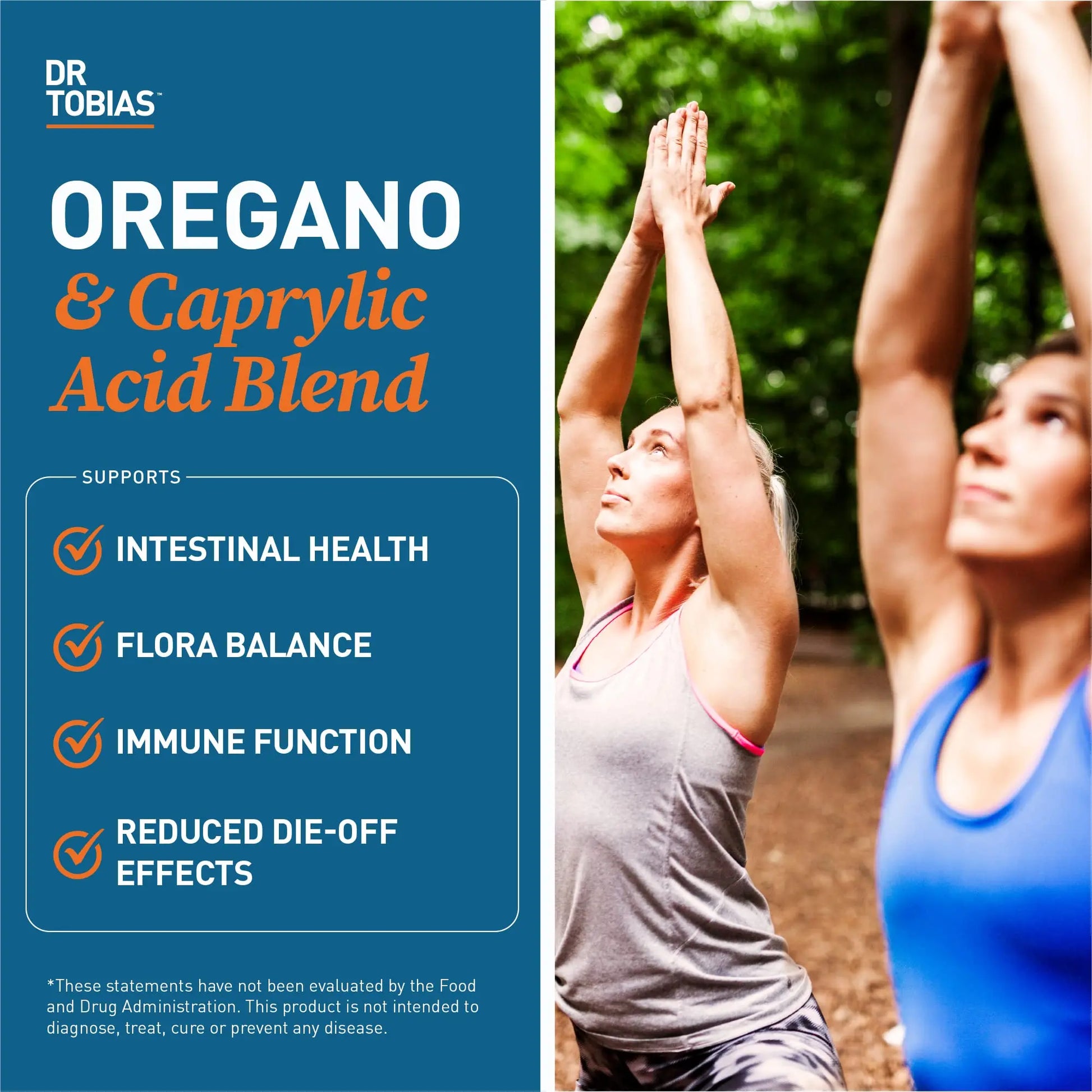 Dr. Tobias Lung Health and Oregano & Caprylic Acid Blend, Supports Lung Cleanse & Detox, Intestinal Health, Immune Support with Prebiotics & Herbs for Women & Men Dr. Tobiasnz supplements