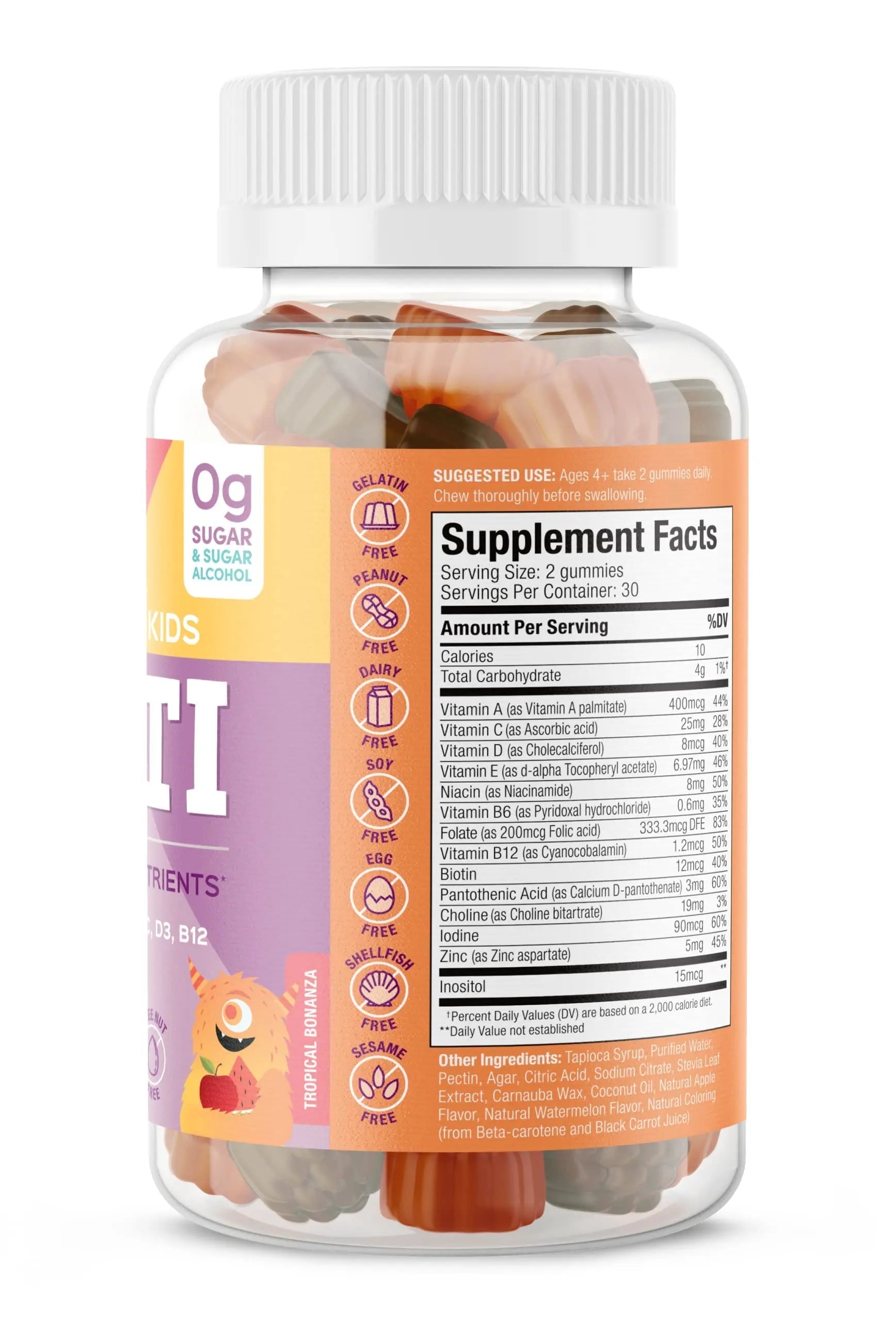 SUKU The Complete Kids Multivitamin Gummies – Vitamins A, C, D, E, B6, B12, Folate & Zinc – Immune Support SUKUAu supplements