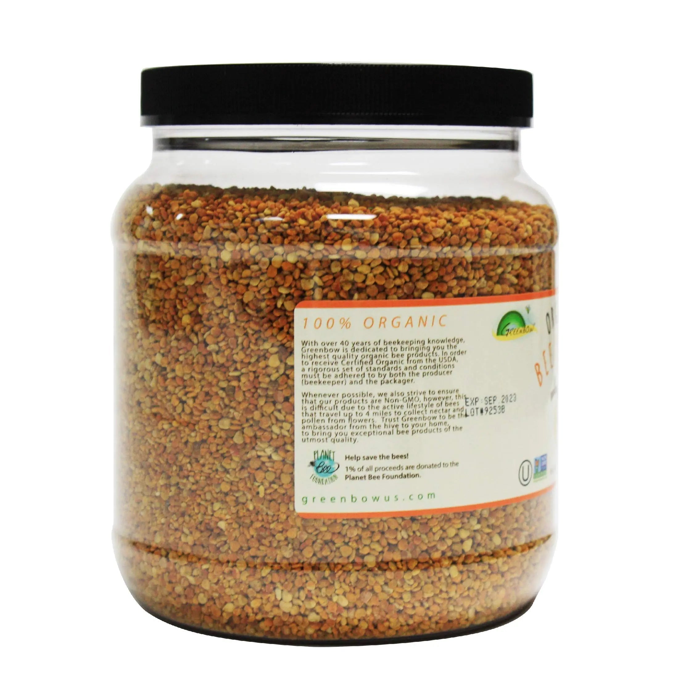 Greenbow Organic Bee Pollen - 100% USDA Certified Organic, Non-GMO, Halal, Kosher Certified, Pure & Natural Bee Pollen GreenbowAu supplements