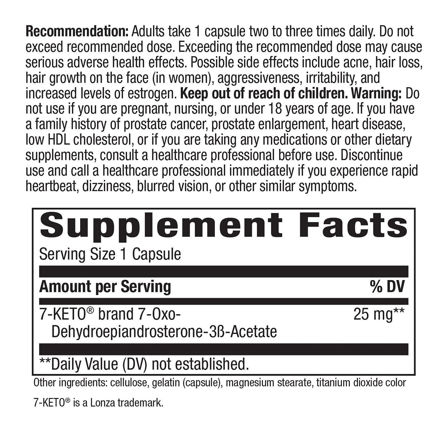 Nature's Way 7-KETO, DHEA Metabolite, Metabolism Support Supplement*, 25mg Potency Nature's WayUS supplements