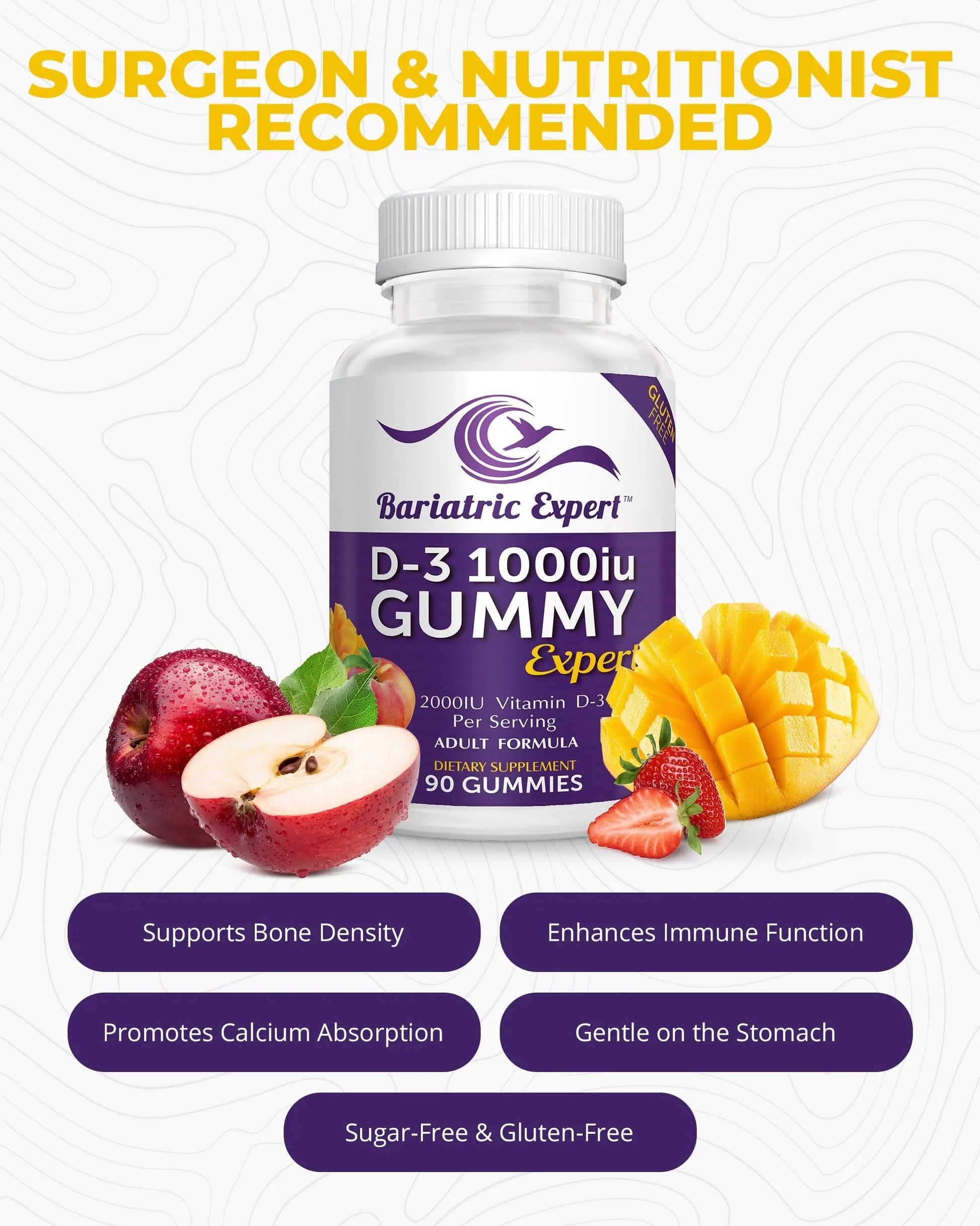 Bariatric Expert D3 Vitamin – Fast-Melting Dietary Supplement for Adults Post Bariatric Surgery, 90 Count Bariatric Food ExpertAu supplements