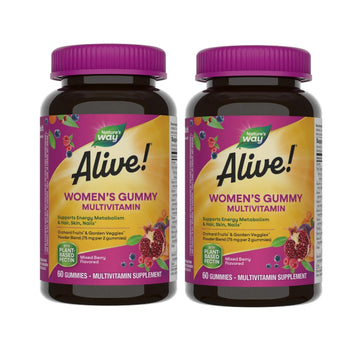 Nature's Way Alive! Women’s Gummy Multivitamin, 16 Vitamins & Minerals, Energy Metabolism*, Hair Skin & Nails Nature's WayAu supplements