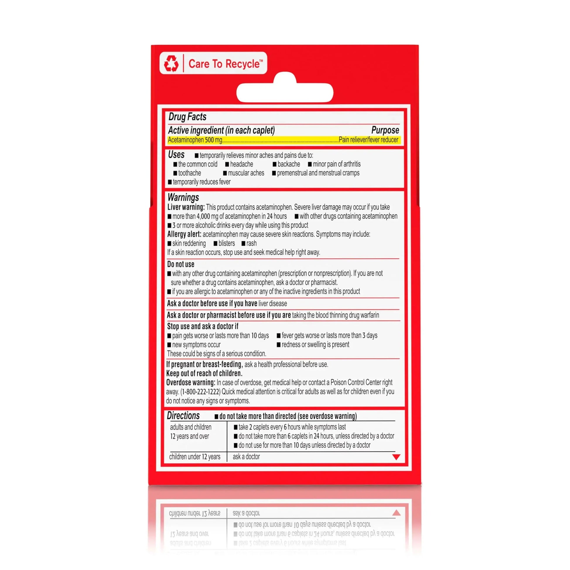 Tylenol Extra Strength 500 mg Acetaminophen Caplets, Pain Reliever & Fever Reducer, Acetaminophen for Minor Arthritis Pain, Headache, Backache & Menstrual Pain Relief, Travel Size, 6 Ct TylenolAu supplements