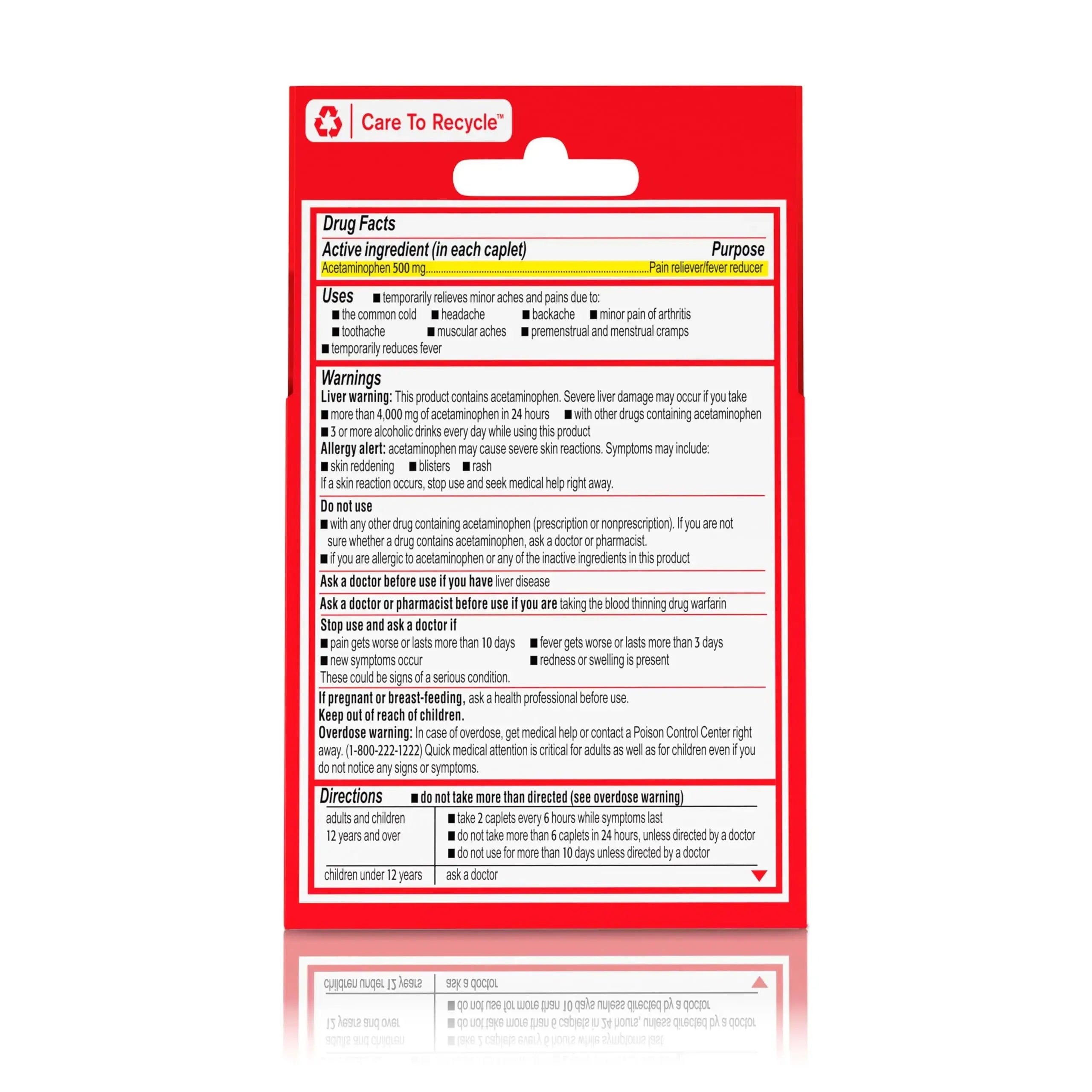 Tylenol Extra Strength 500 mg Acetaminophen Caplets, Pain Reliever & Fever Reducer, Acetaminophen for Minor Arthritis Pain, Headache, Backache & Menstrual Pain Relief, Travel Size, 6 Ct TylenolAu supplements