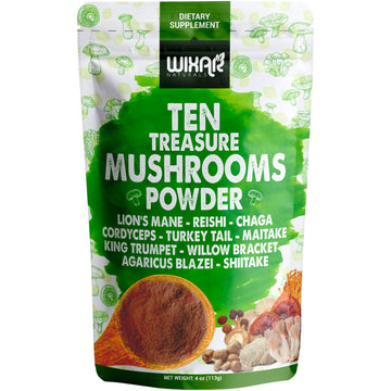 Wixar Mushroom Powder - Ten Treasure Mushrooms Extract Supplement Blend for Coffee WIXAR NATURALSUS supplements