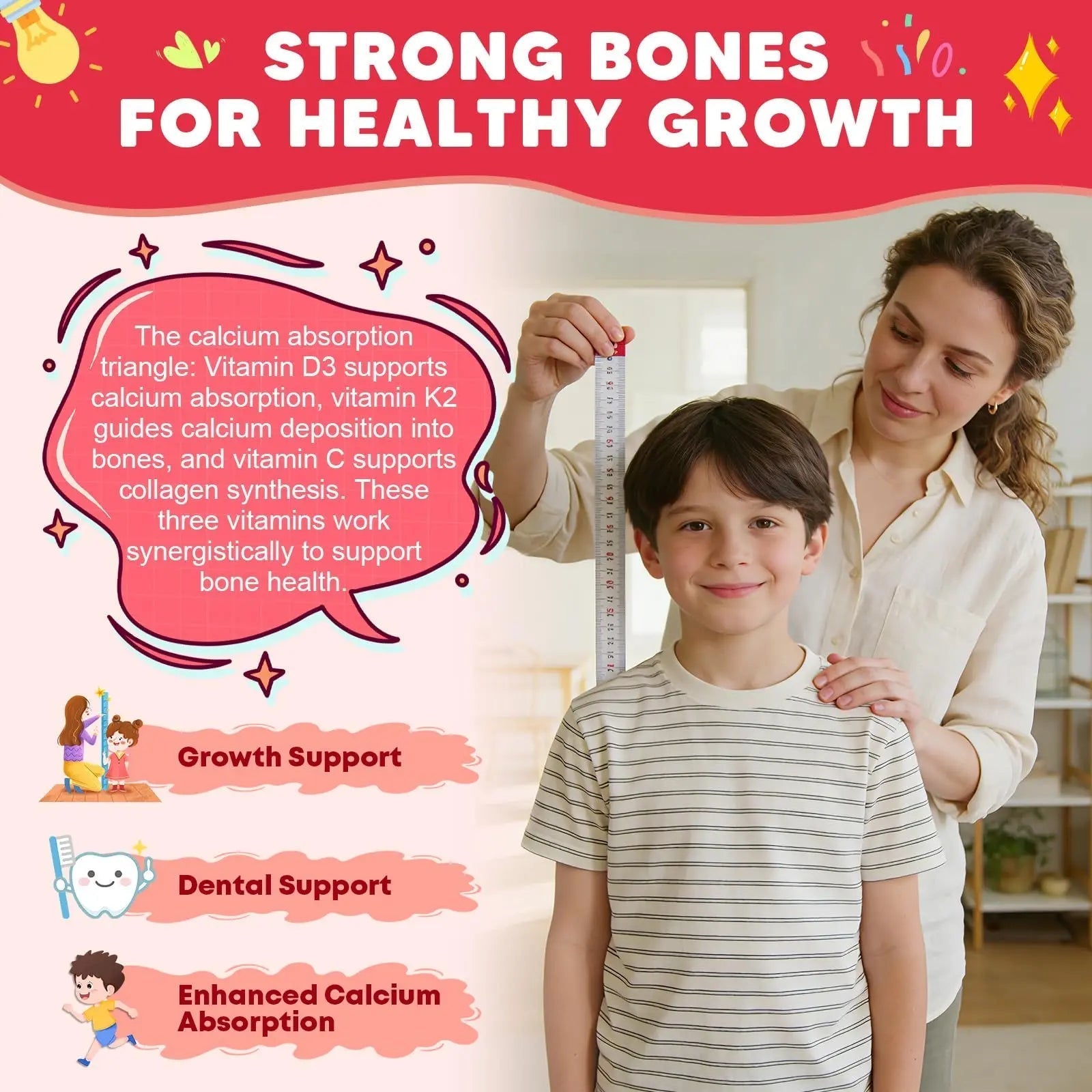 Sugar Free Calcium Multivitamin Gummies for Kids - Nutritional, Immune, Bone Support, Whole Multivitamin, with Vitamins A, C, D, B1, B2, B6, Folate JIANKYTZAu supplements