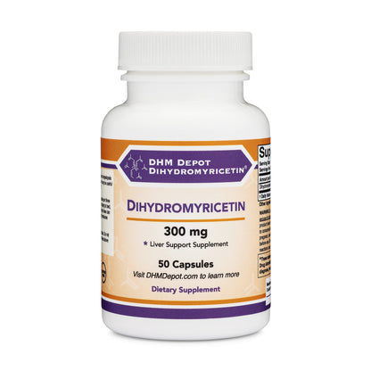 Dihydromyricetin (DHM) 50 Capsules, 300mg, Liver Support Supplement (Third Party Double Wood SupplementsUS supplements