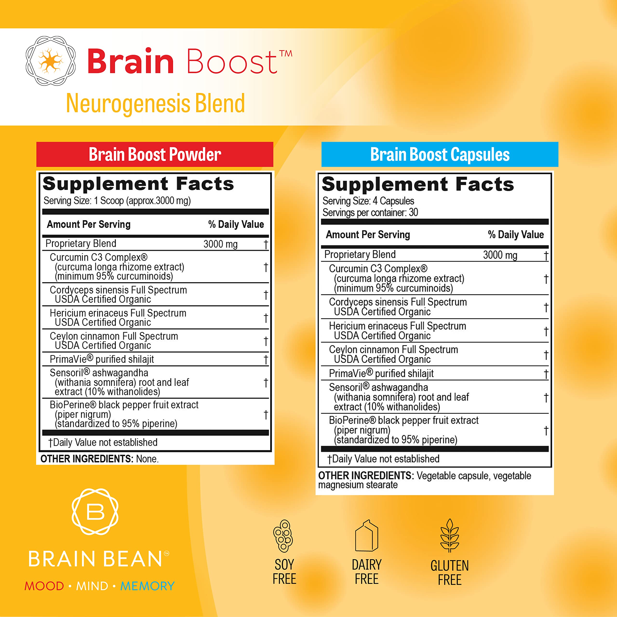 Brain Bean Brain-Boost (Formerly Brain BeanAu supplements