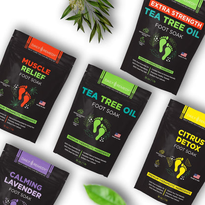 Tea Tree Oil Foot Soak with Epsom Salt - Made in USA - for Toenail Athletes Foot DAILY REMEDYUS supplements