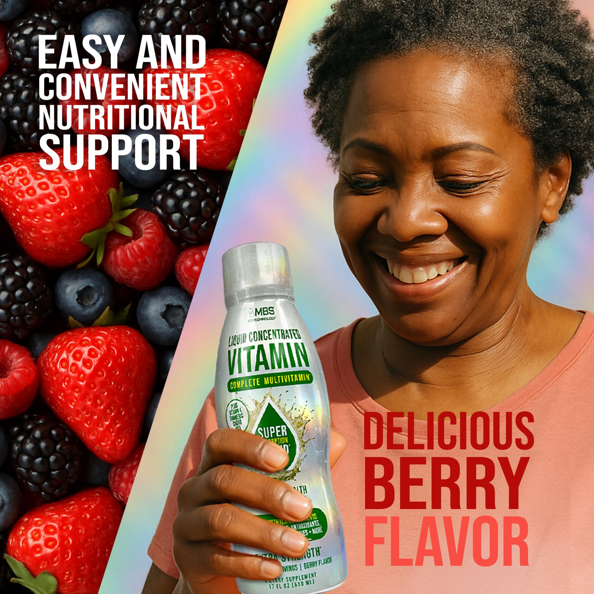 MBS Biotechnology Liquid Multivitamin for Adults – Complete High-Absorption Daily Vitamin with Superfoods, CoQ10, B-Complex, Turmeric & PQQ – Immune & Energy Support – Berry Flavor, 17 oz MBS BiotechnologyAu supplements