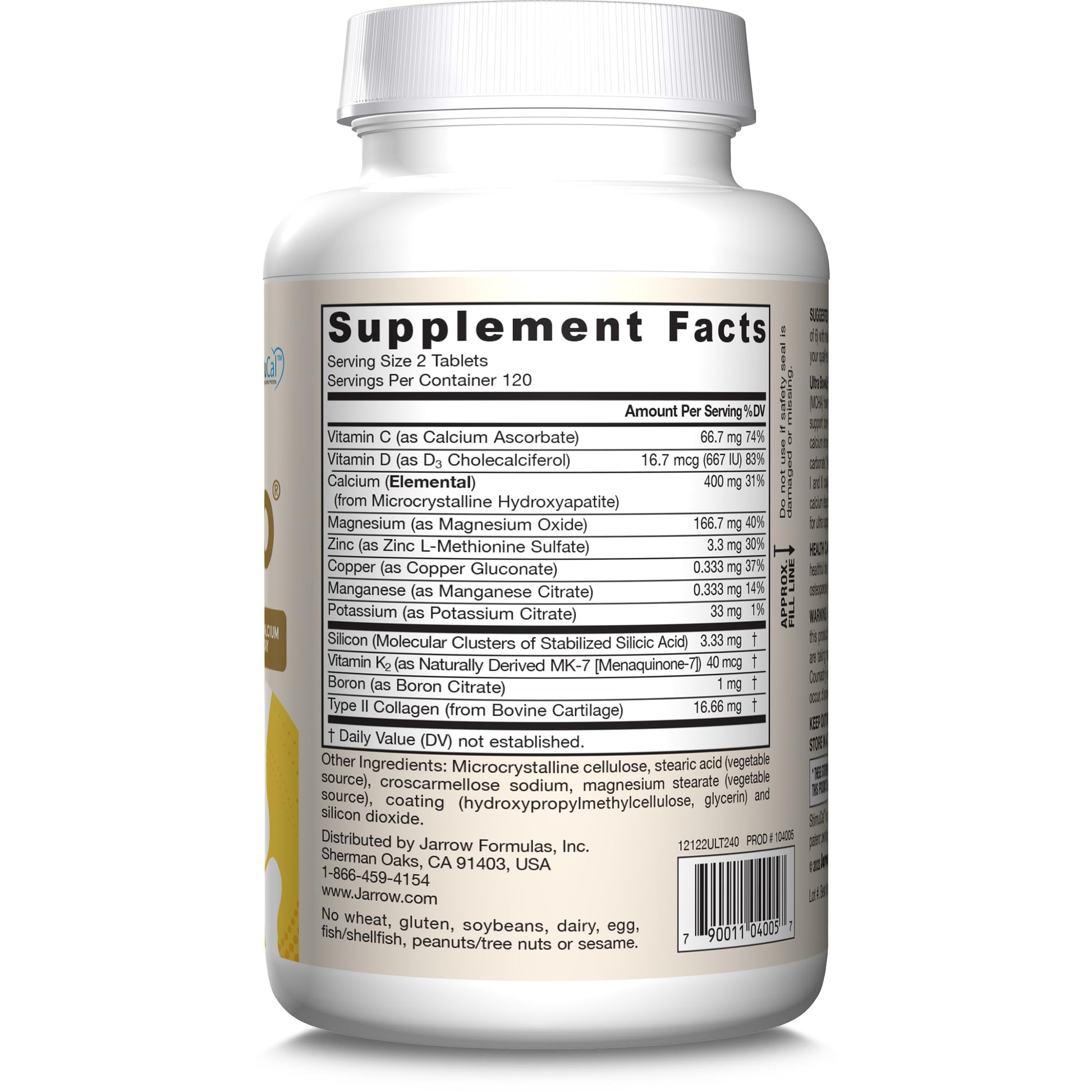 Jarrow Formulas® Ultra BoneUp®, Includes MK-7 and Silicon for Added Bone Support, 240 Bone Health Tablets Jarrow FormulasAu supplements