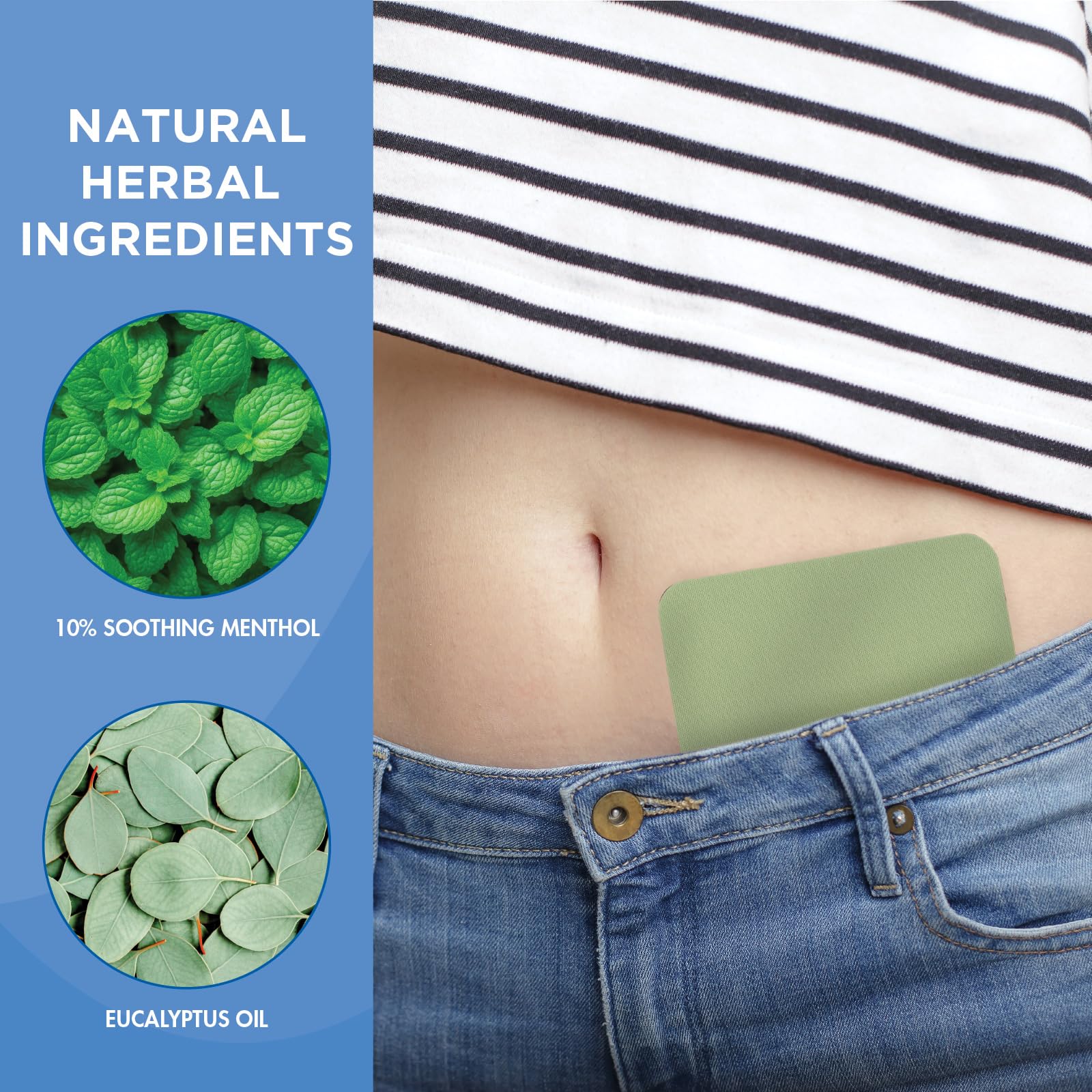 HealthWise Menstrual Pain Relief Bundle | Twenty 10% Menthol + Eucalyptus Period Patches | Generous XL Size Patch | Natural, Therapeutic Care at Home HealthWiseAu supplements