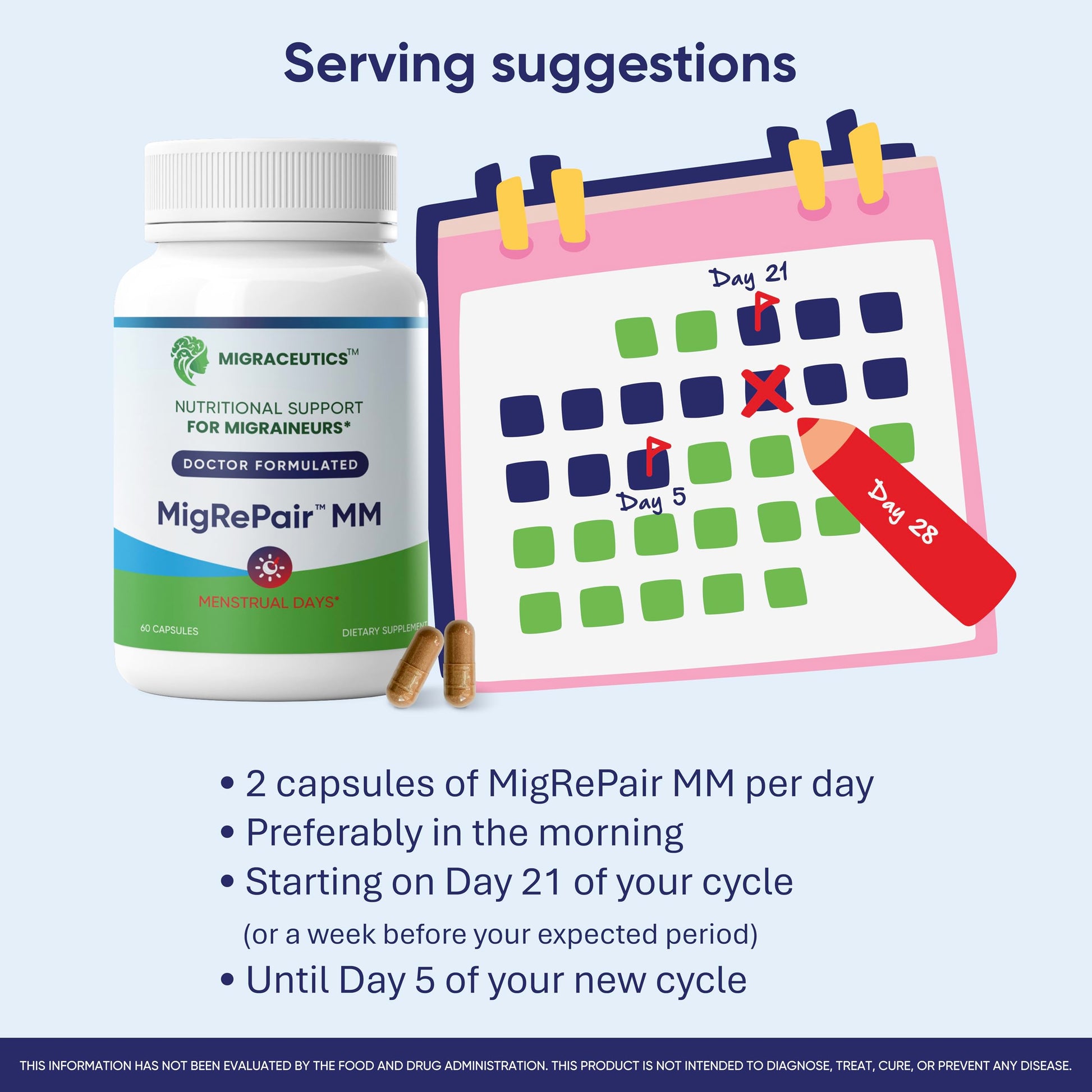 MigRePair MM Bottle of 60 - Doctor Formulated Natural Herbal Migraine Supplement for Women, Menstrual Migraine Relief, Hormonal Migraine Support with Feverfew, White Willow Bark Pine Bark & Grape Seed MigraceuticsAu supplements