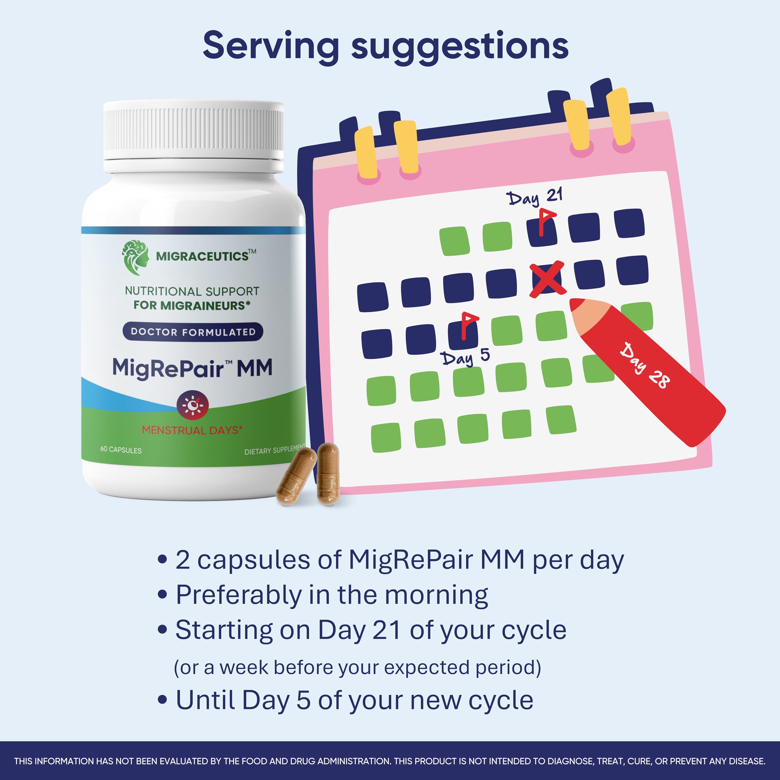 MigRePair MM Bottle of 60 - Doctor Formulated Natural Herbal Migraine Supplement for Women, Menstrual Migraine Relief, Hormonal Migraine Support with Feverfew, White Willow Bark Pine Bark & Grape Seed MigraceuticsAu supplements