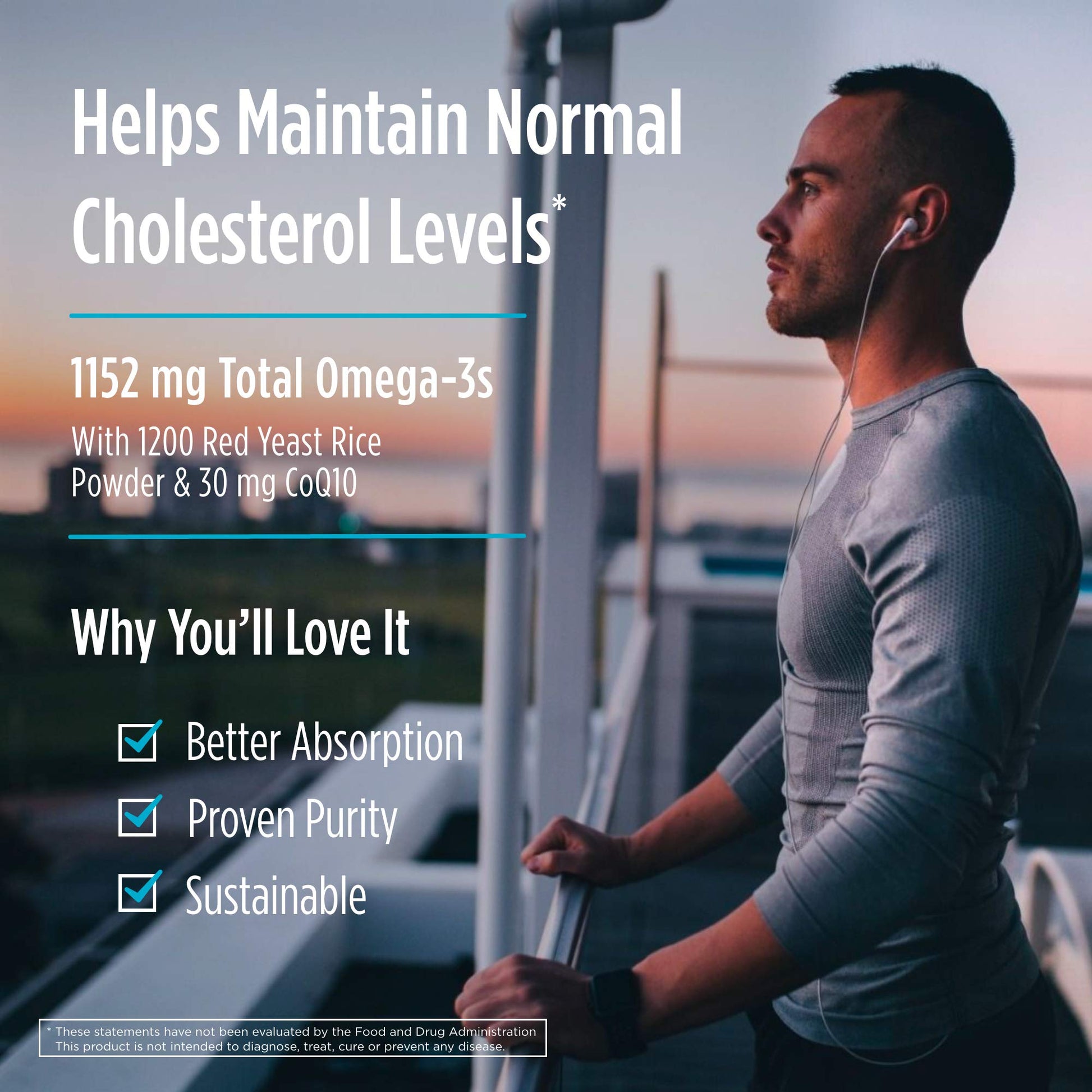Nordic Naturals Cholesterol Support, Lemon - 60 Soft Gels - 975 Omega-3 + Red Yeast Rice & CoQ10 - Normal Cholesterol, Antioxidant Support - EPA & DHA - Non-GMO - 20 Servings Nordic NaturalsAu supplements