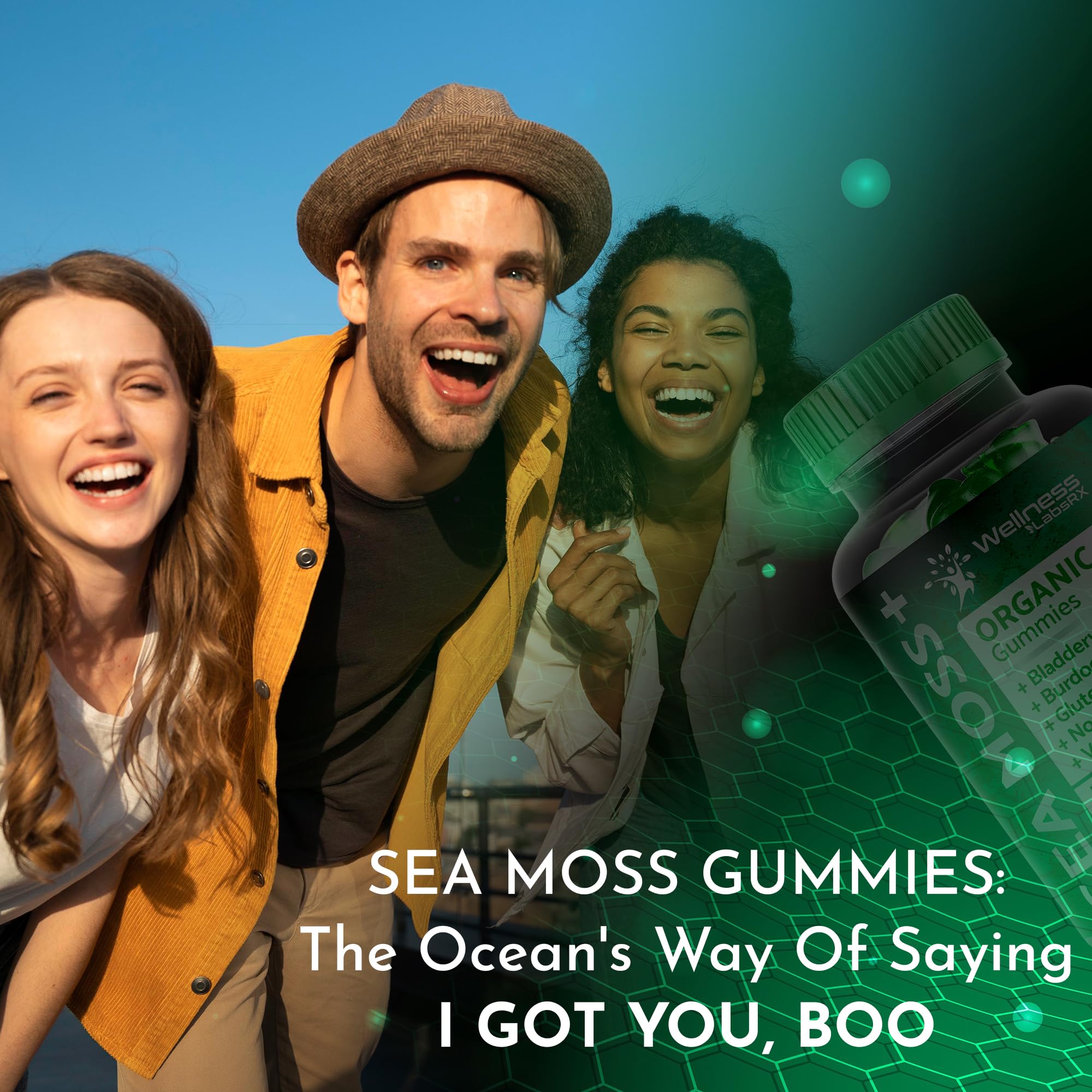 WELLNESS LABSRX Sea Moss Gummies, 3200mg Organic Seamoss, Irish Sea Moss WELLNESS LABSRXUS supplements