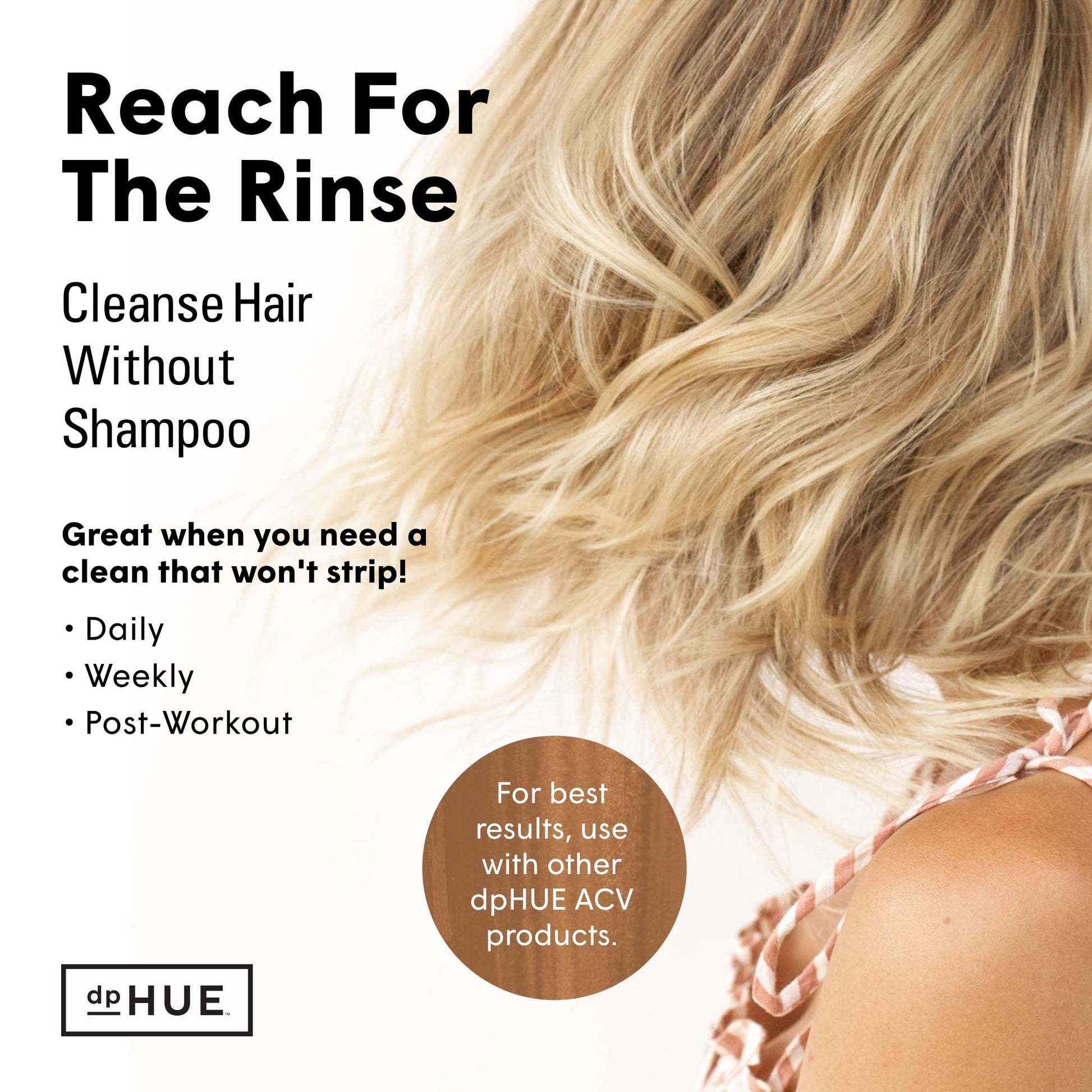 dpHUE Apple Cider Vinegar Hair Rinse, 8.5 oz - Shampoo Alternative & Scalp Cleanser dpHUEAu supplements