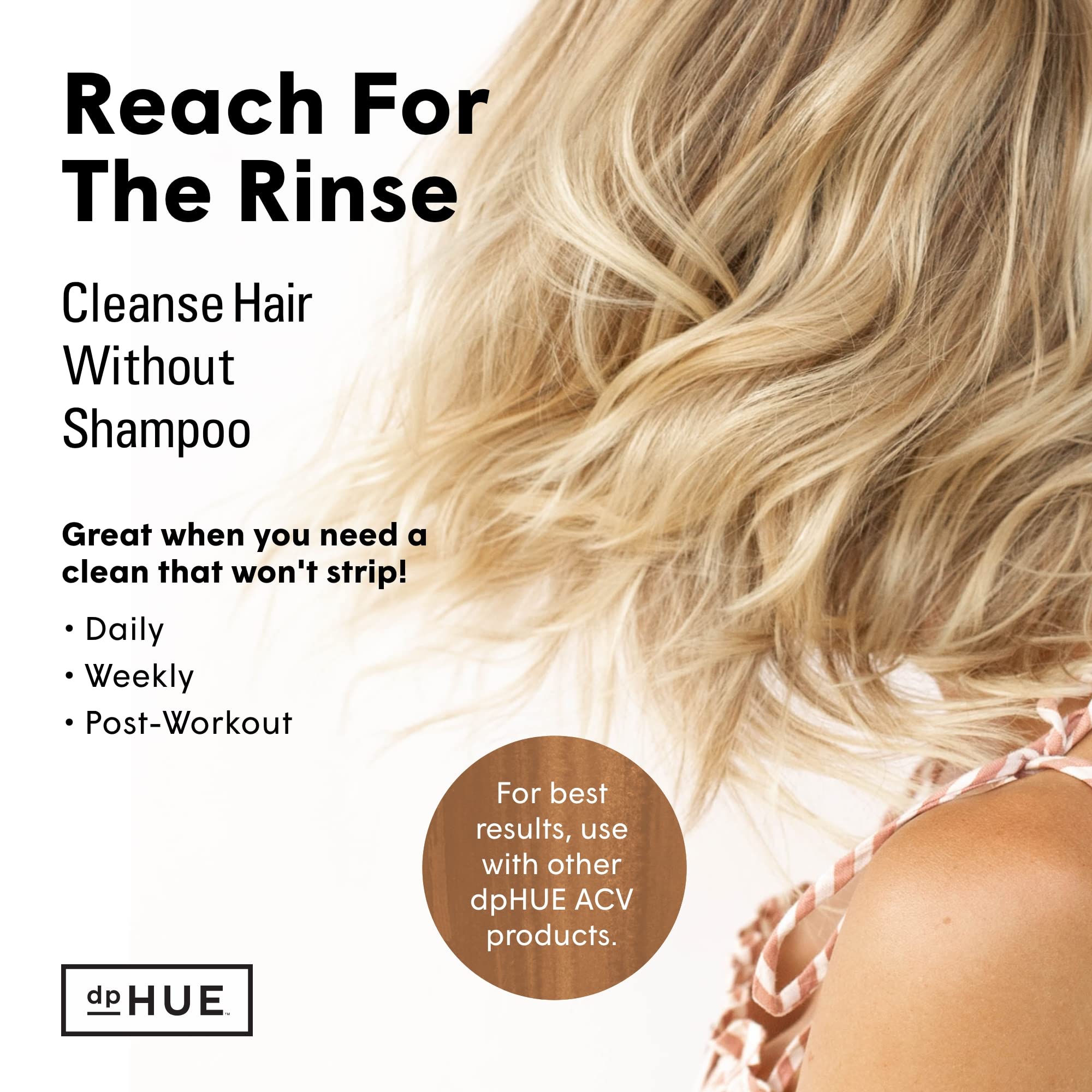 dpHUE Apple Cider Vinegar Hair Rinse, 8.5 oz - Shampoo Alternative & Scalp Cleanser dpHUEAu supplements