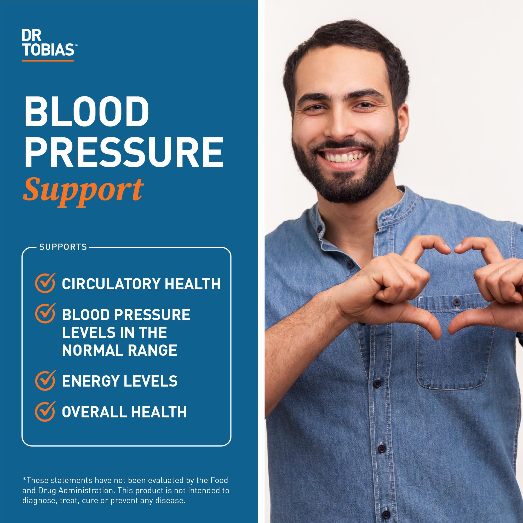 Dr. Tobias Blood Pressure Support Supplement with Hawthorn, Hibiscus Flower, Olive Leaf & Garlic, Supports Normal Circulatory Health with Vitamins C, B6, B12, Niacin, Folate & Herbs, 90 Capsules Dr. TobiasAu supplements