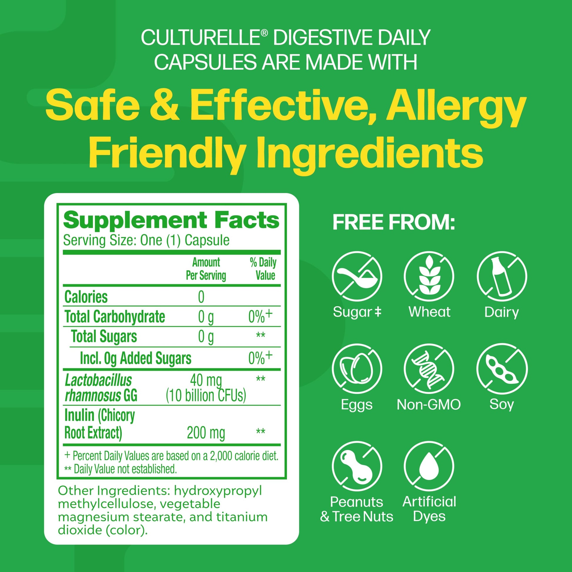 Culturelle Daily Probiotic Capsules For Men & Women, Most Clinically Studied Probiotic Strain, Digestive & Gut Health, Supports Occasional Diarrhea, Gas & Bloating, 1 Month Supply, 30 CT CulturelleAu supplements
