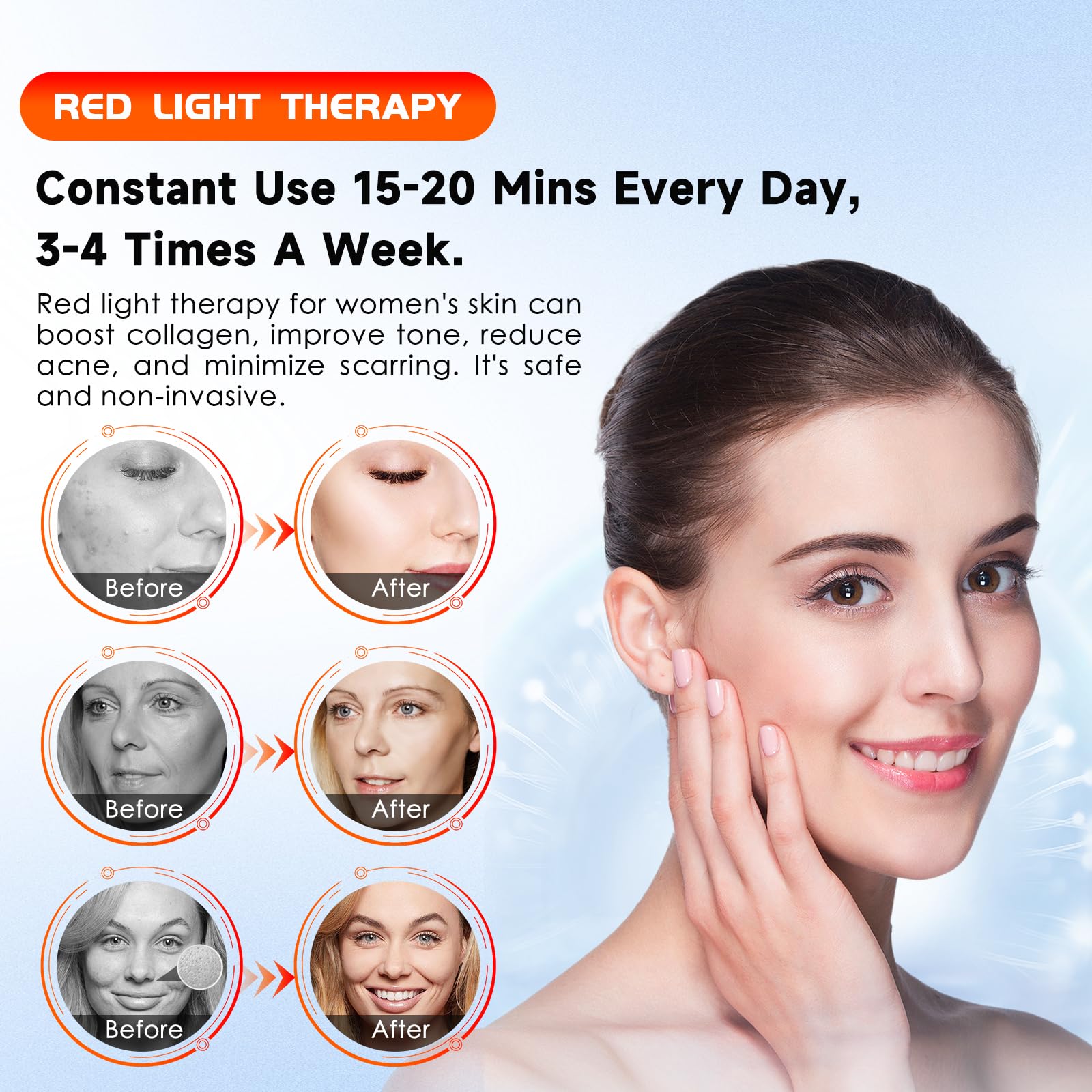 Infrared Red Light Therapy Lamp: Heating Pad Pain Relief for Body 75 LEDs Red Light AstarexinAu supplements