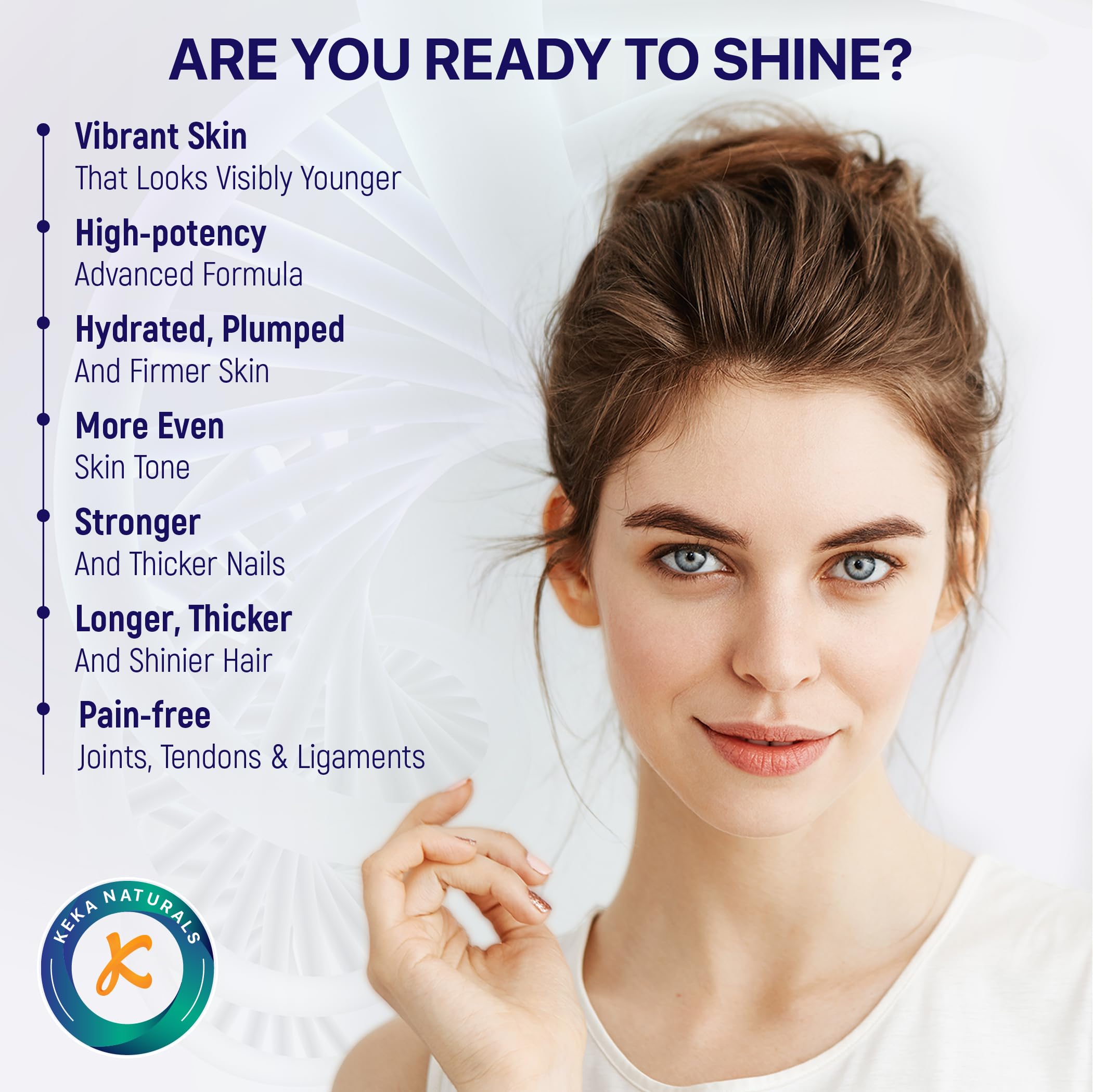 Hydrolysed Marine Collagen Peptides 2300mg - Enhanced with Hyaluronic Acid & Vitamin C Keka NaturalsAu supplements