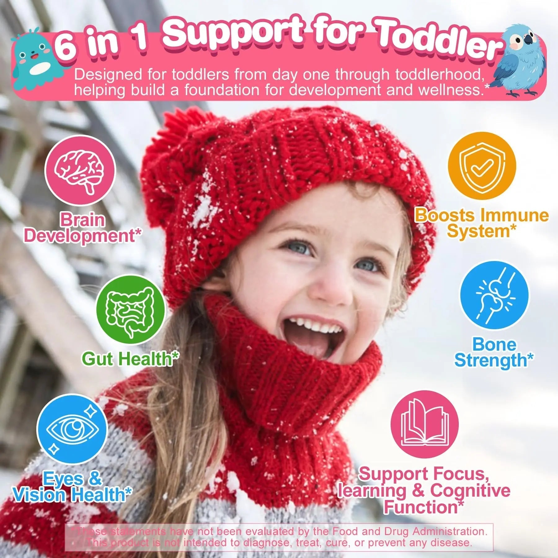 Organic Toddler Multivitamin Gummies + Omega-3 (DHA/EPA), Postbiotics | kids 2+ multivitamin | Vitamins A C D3 Methyl B12 Folate Zinc EnvyCureAu supplements