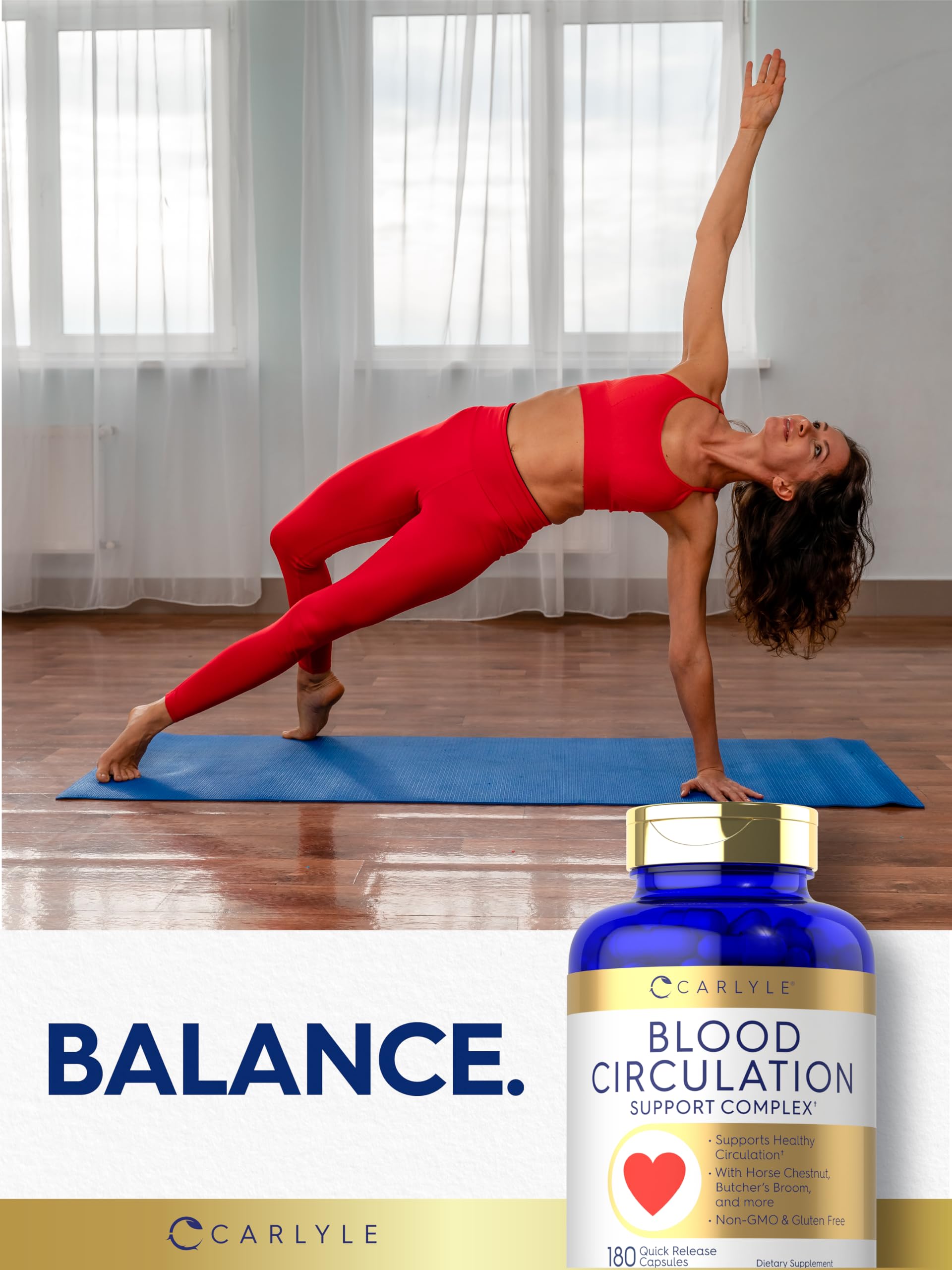 Carlyle Blood Circulation Supplement | 180 Capsules | Supports Healthy Circulation | Non-GMO, Gluten Free CarlyleAu supplements