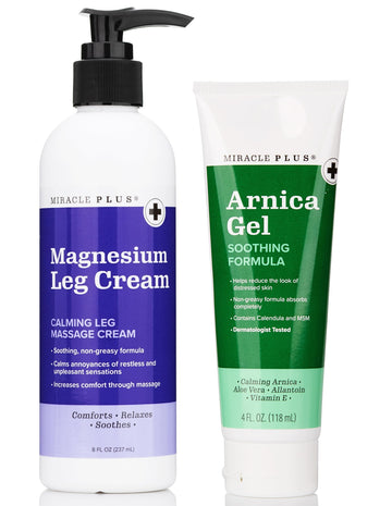 Miracle Plus Arnica Bruise Relief Gel + Magnesium Leg Relief Cream Bundle Miracle PlusAu supplements