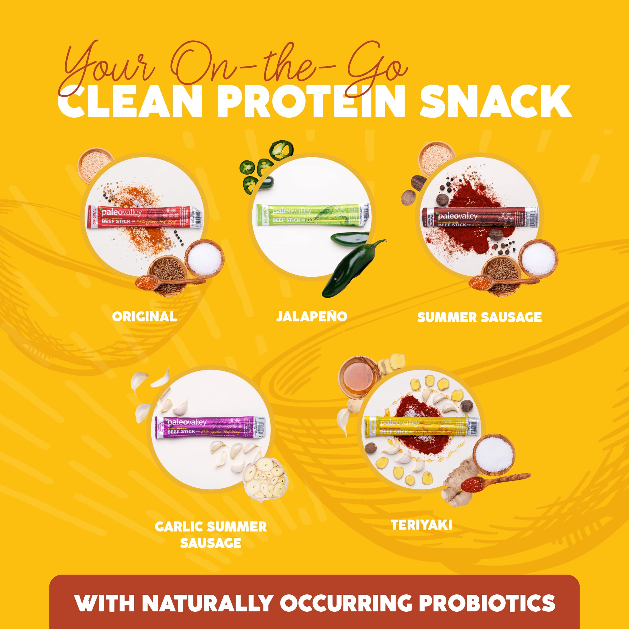 Paleovalley 100% Grass Fed Teriyaki Beef Sticks - Delicious Gluten Free Beef Snack - High Protein Keto Friendly PaleovalleyUS supplements