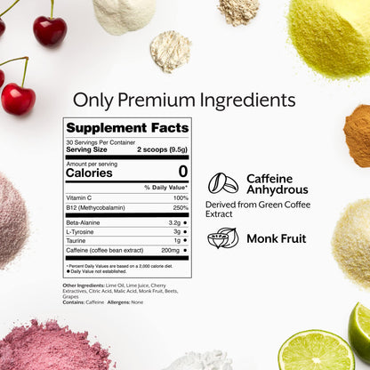 Promix Pre-Workout Powder, Cherry Lime - Maximize Focus & Performance - Helps Muscle ProMix NutritionUS supplements